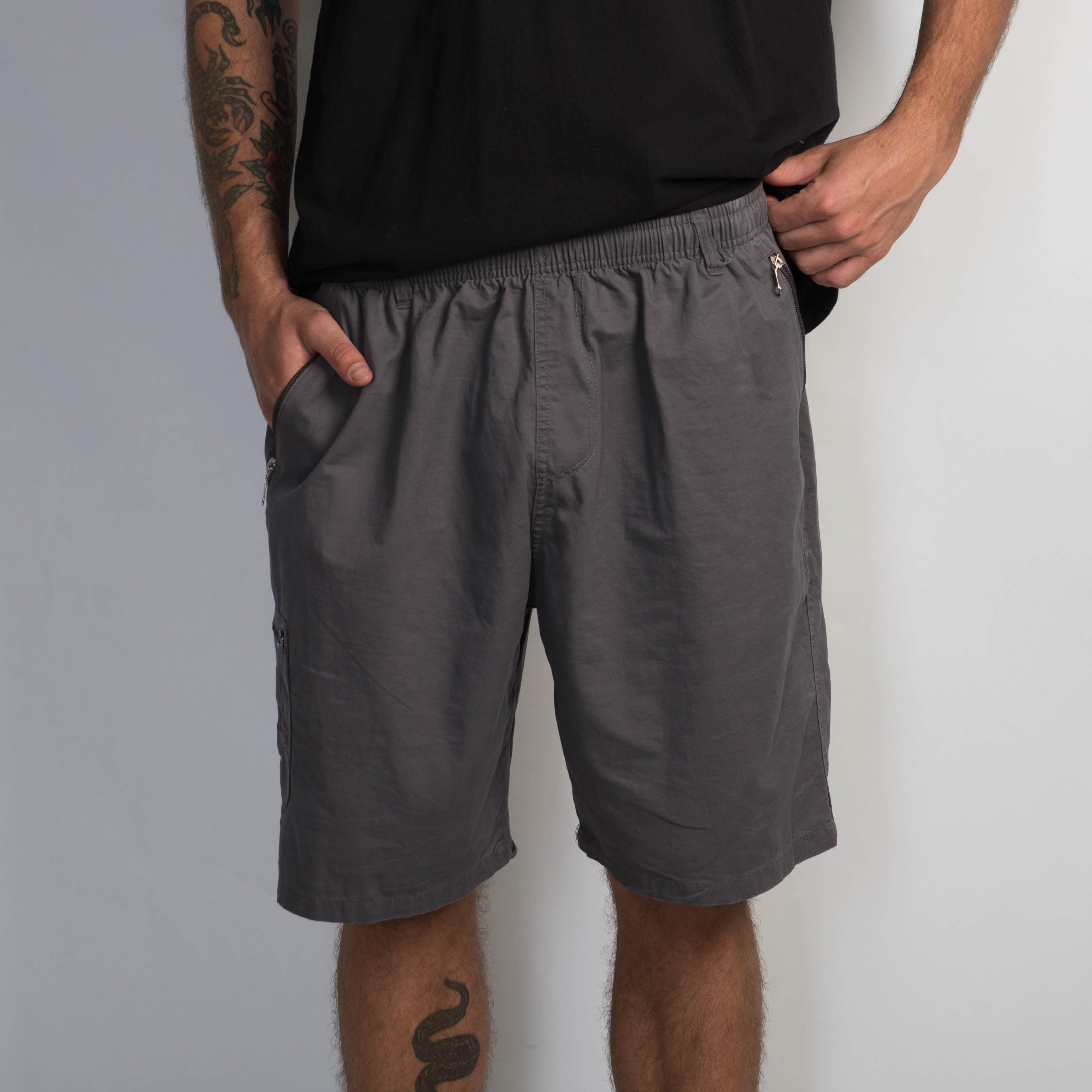 GREY CARGO SHORTS