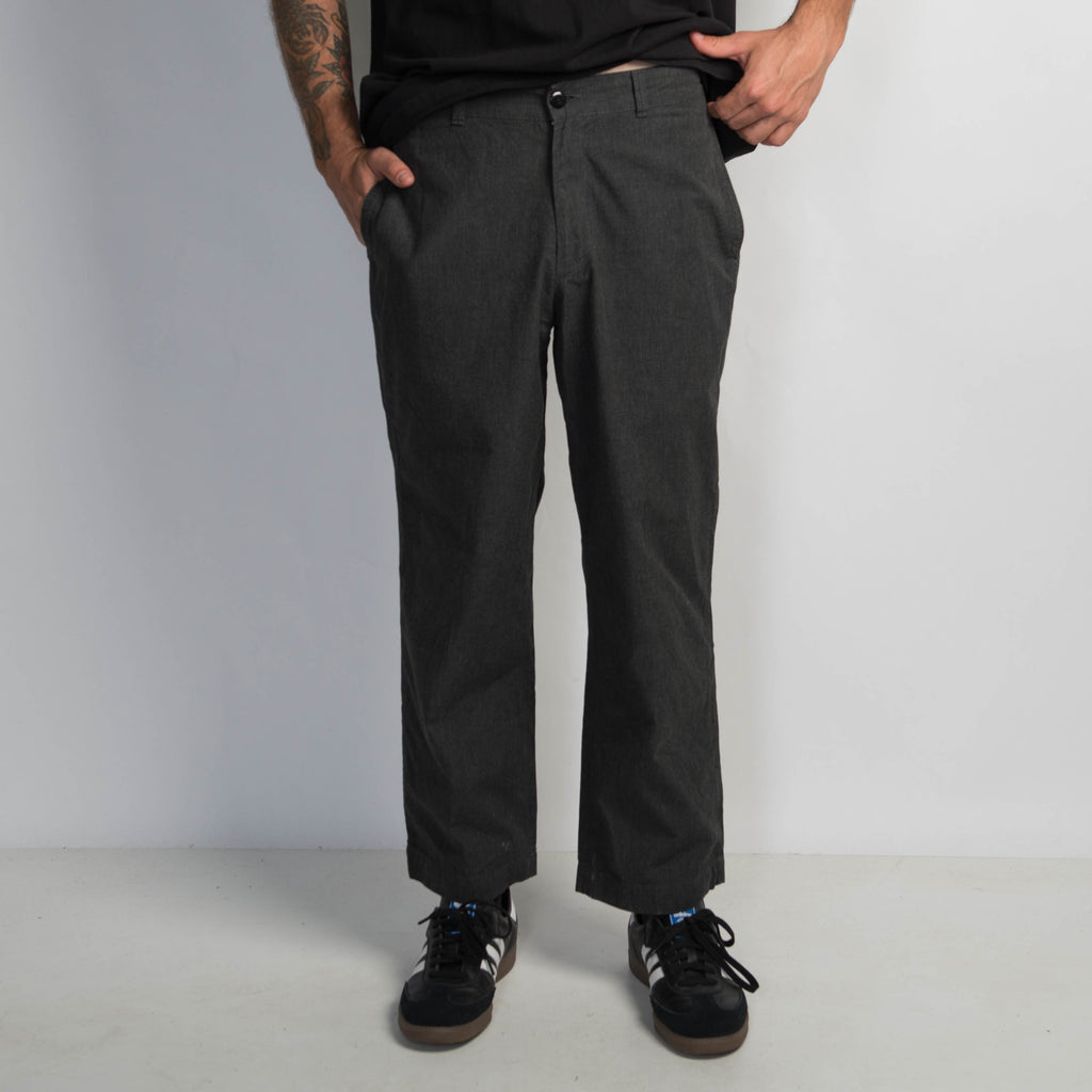 CHARCOAL STRAIGHT LEG PANTS
