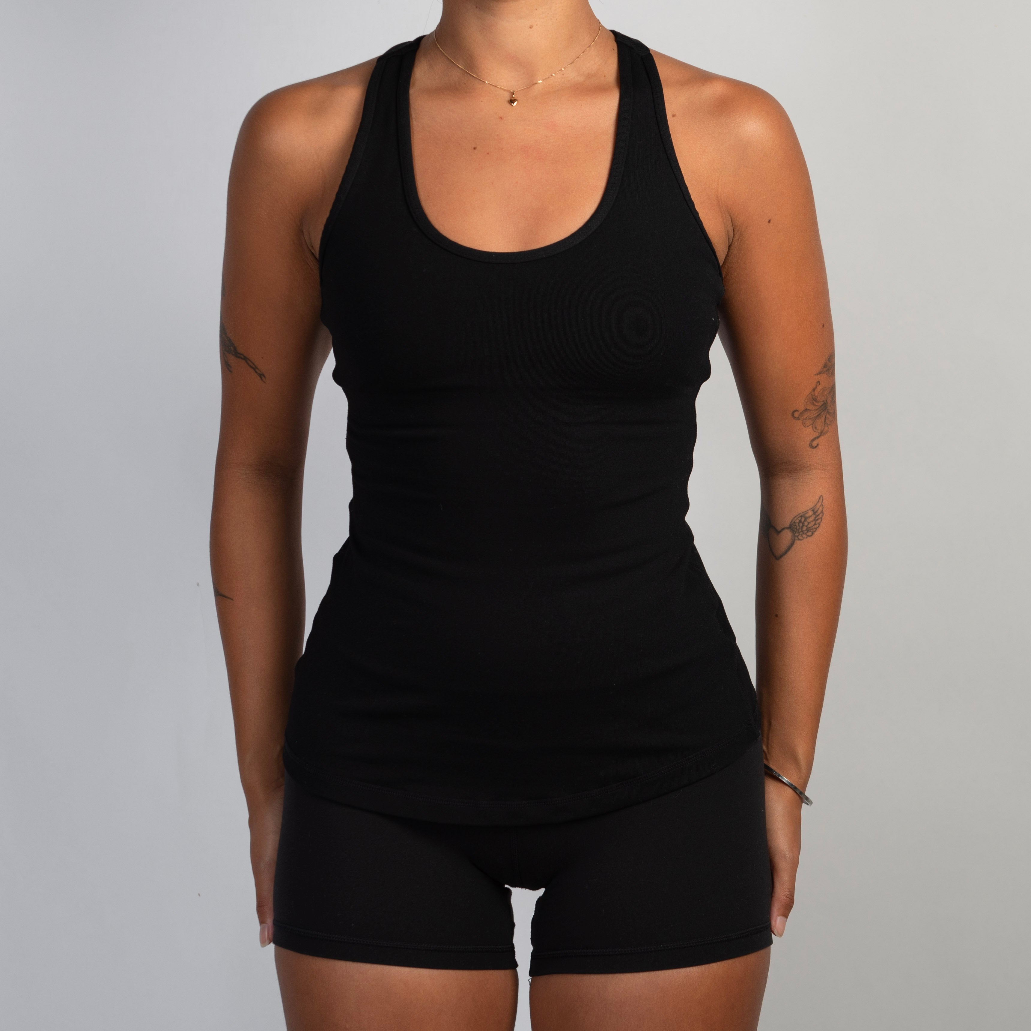 BLACK ACTIVE TANK TOP