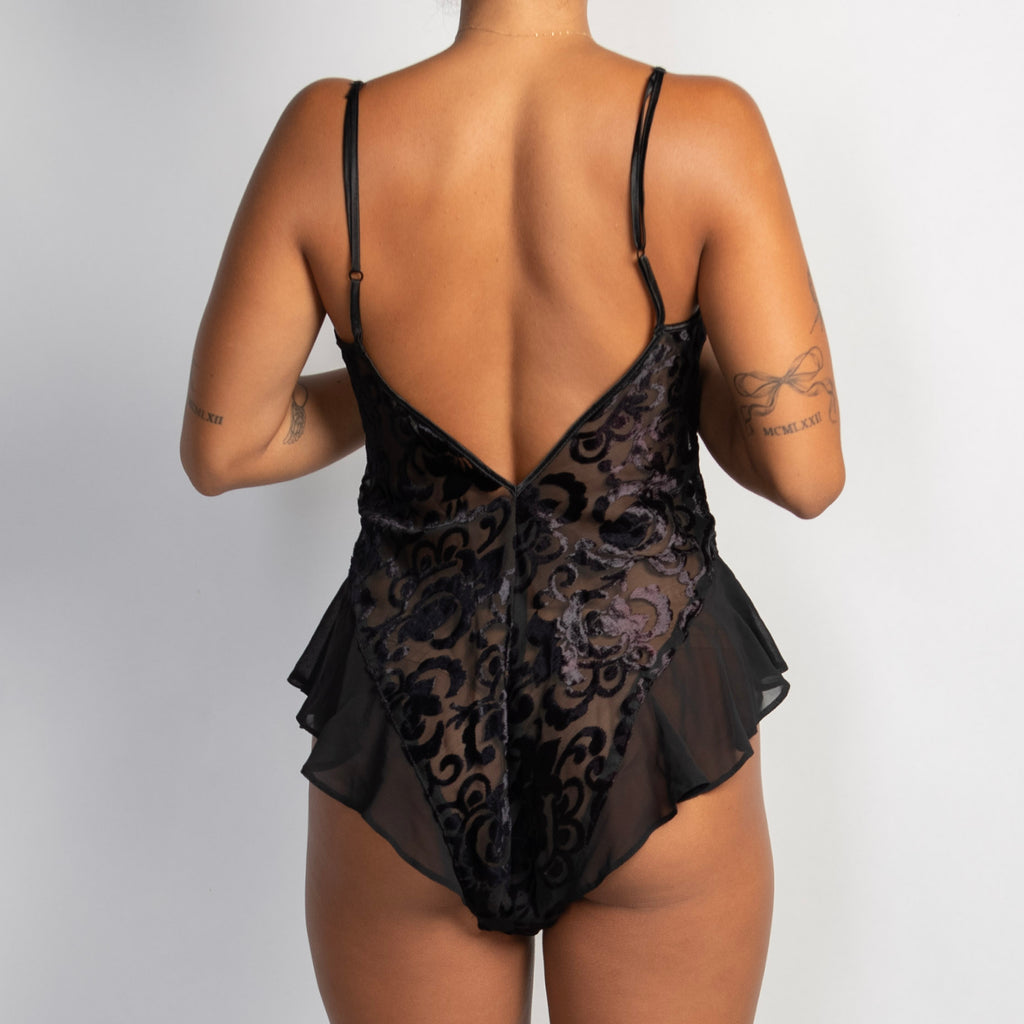 SEMI SHEER TEDDY (BODYSUIT)