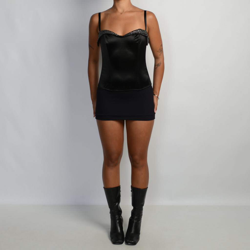 BLACK DIAMANTE CORSET