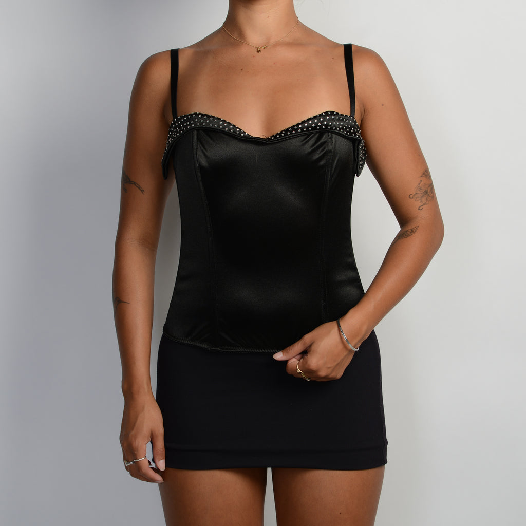 BLACK DIAMANTE CORSET