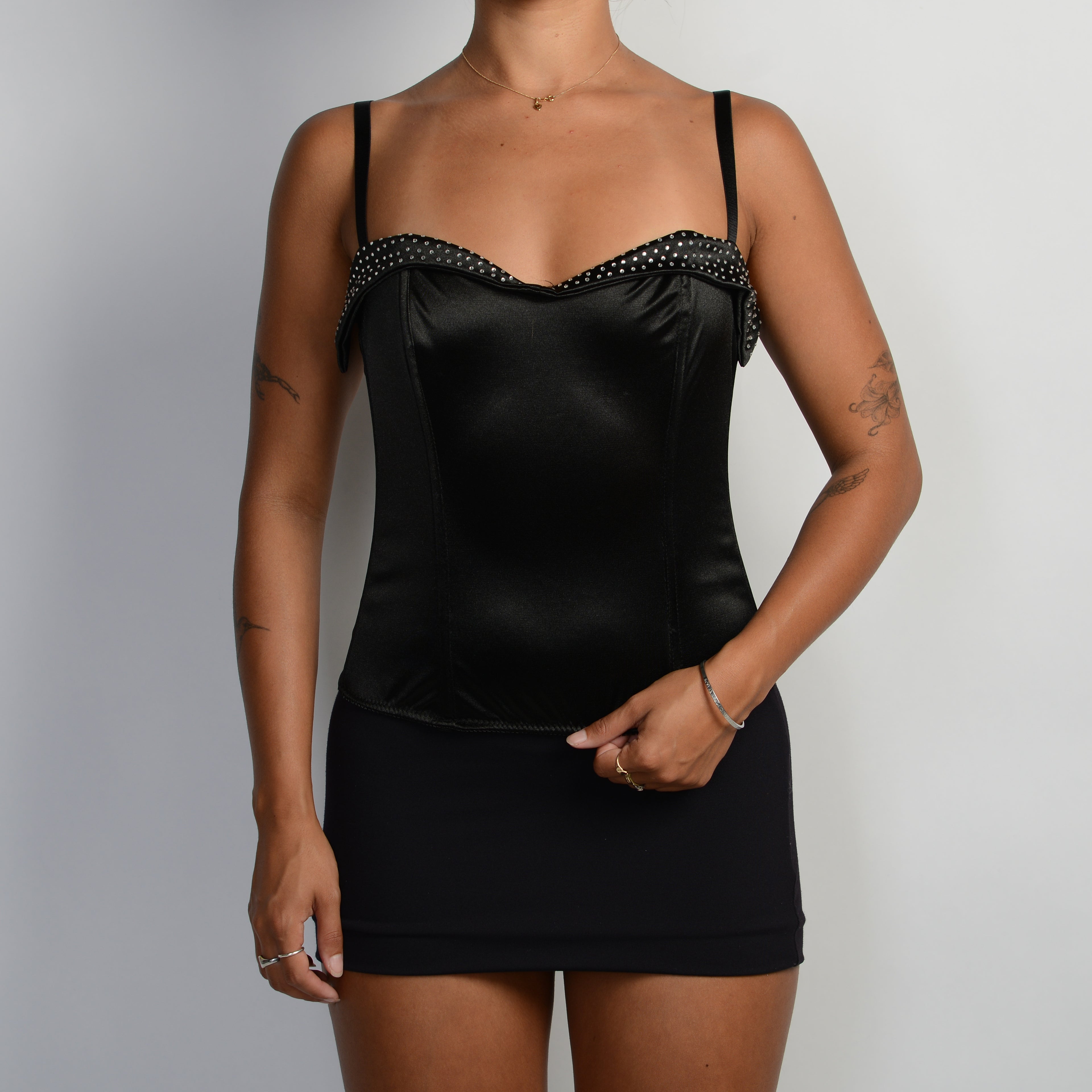 BLACK DIAMANTE CORSET