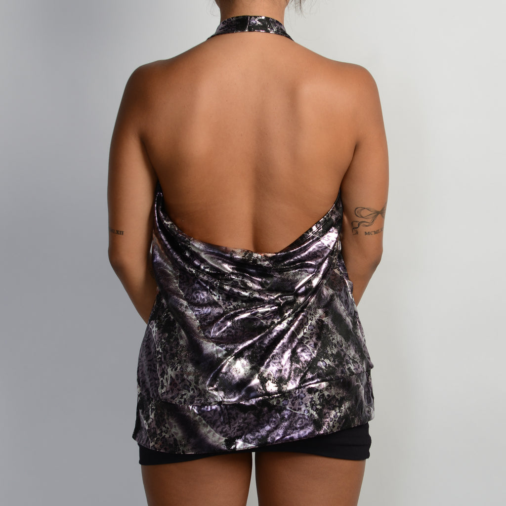 SILVER LAYERED PATTERN TOP