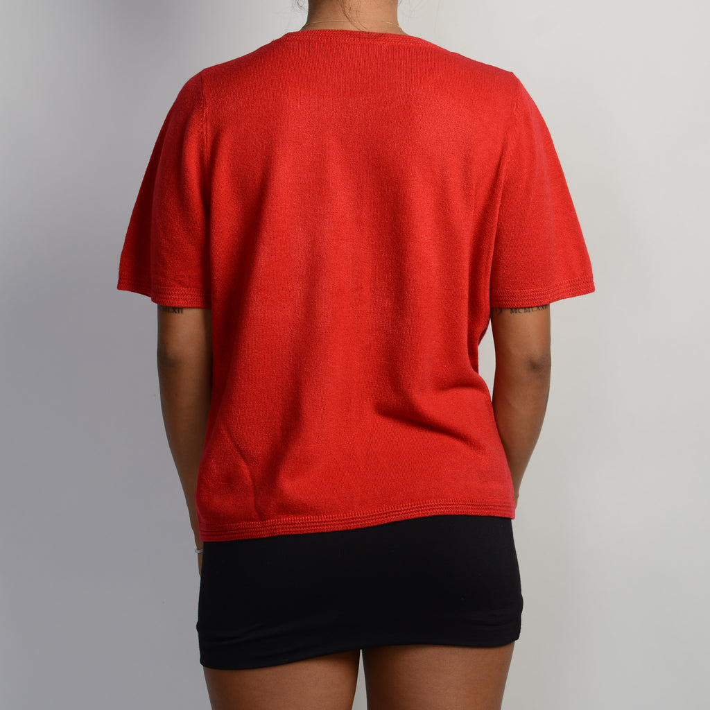 RED KNIT TSHIRT