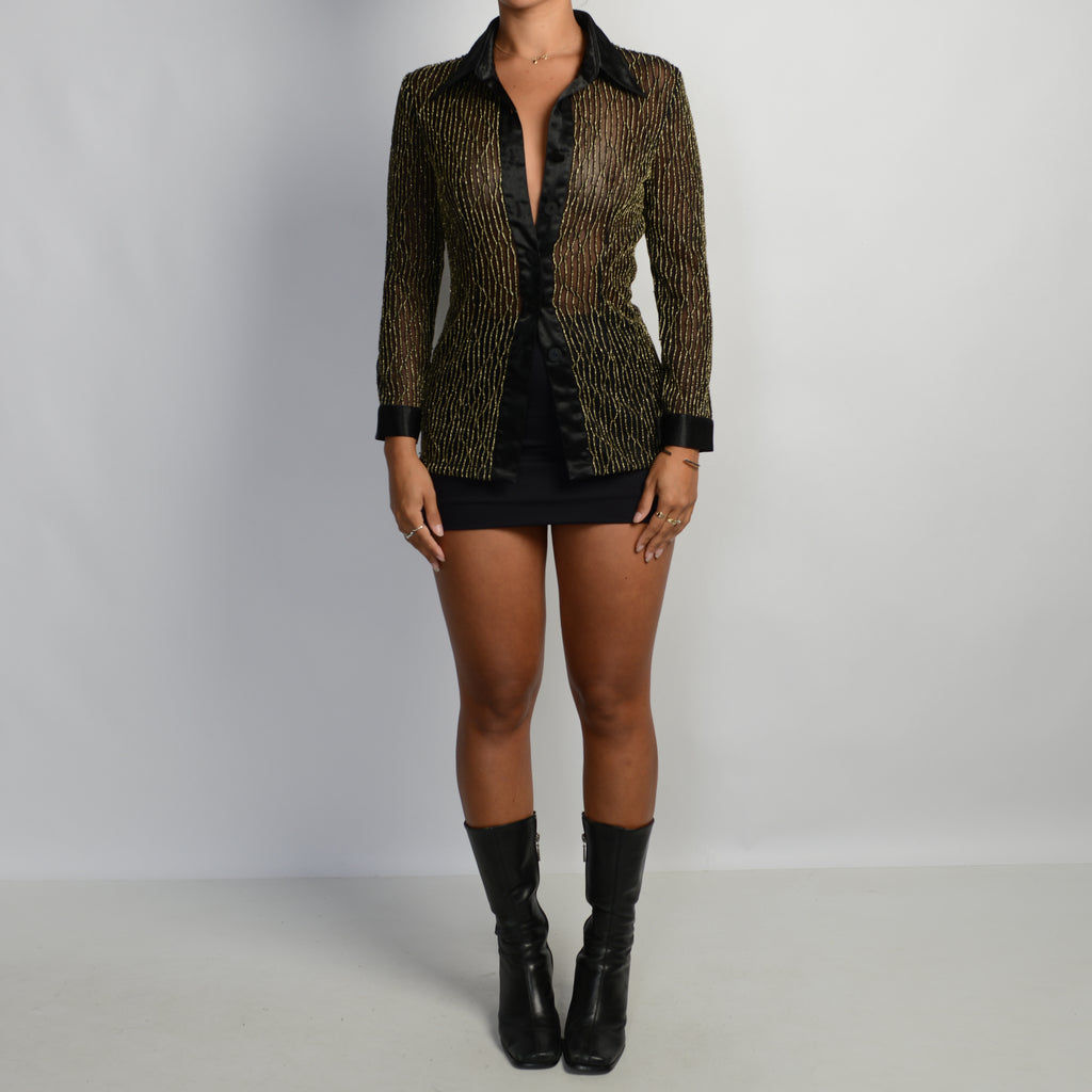 GOLD SHEER BLOUSE