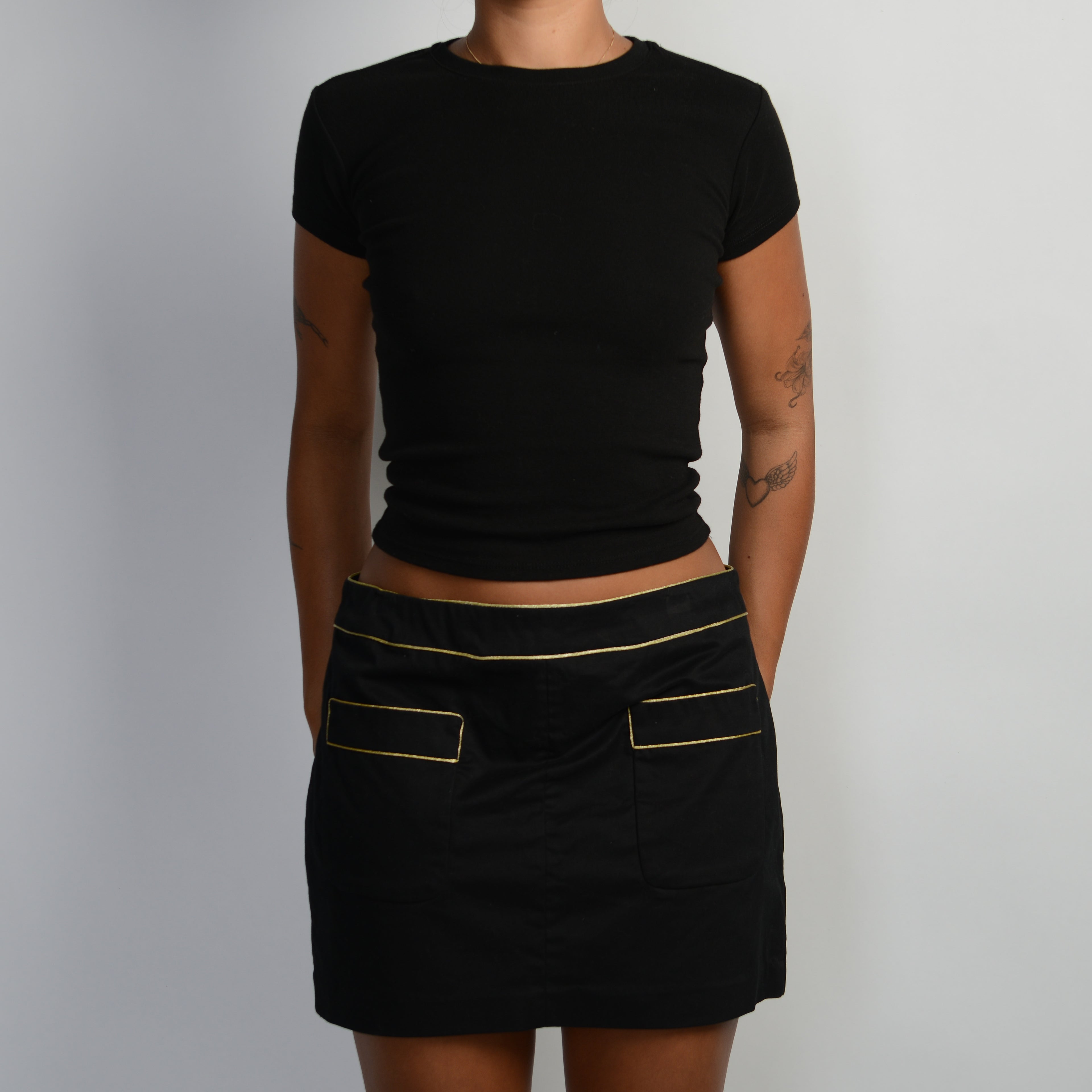 GOLD TRIM MINI SKIRT