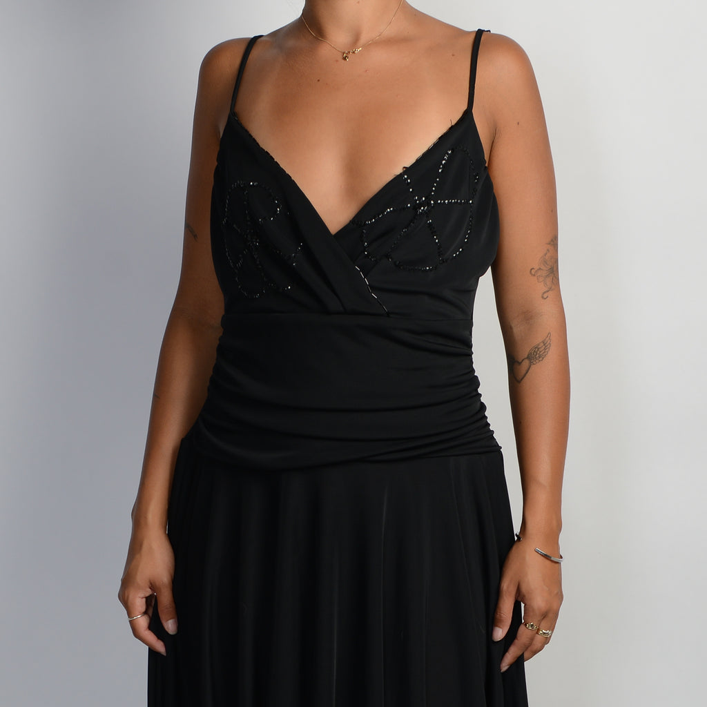 BLACK ASYMMETRIC DRESS