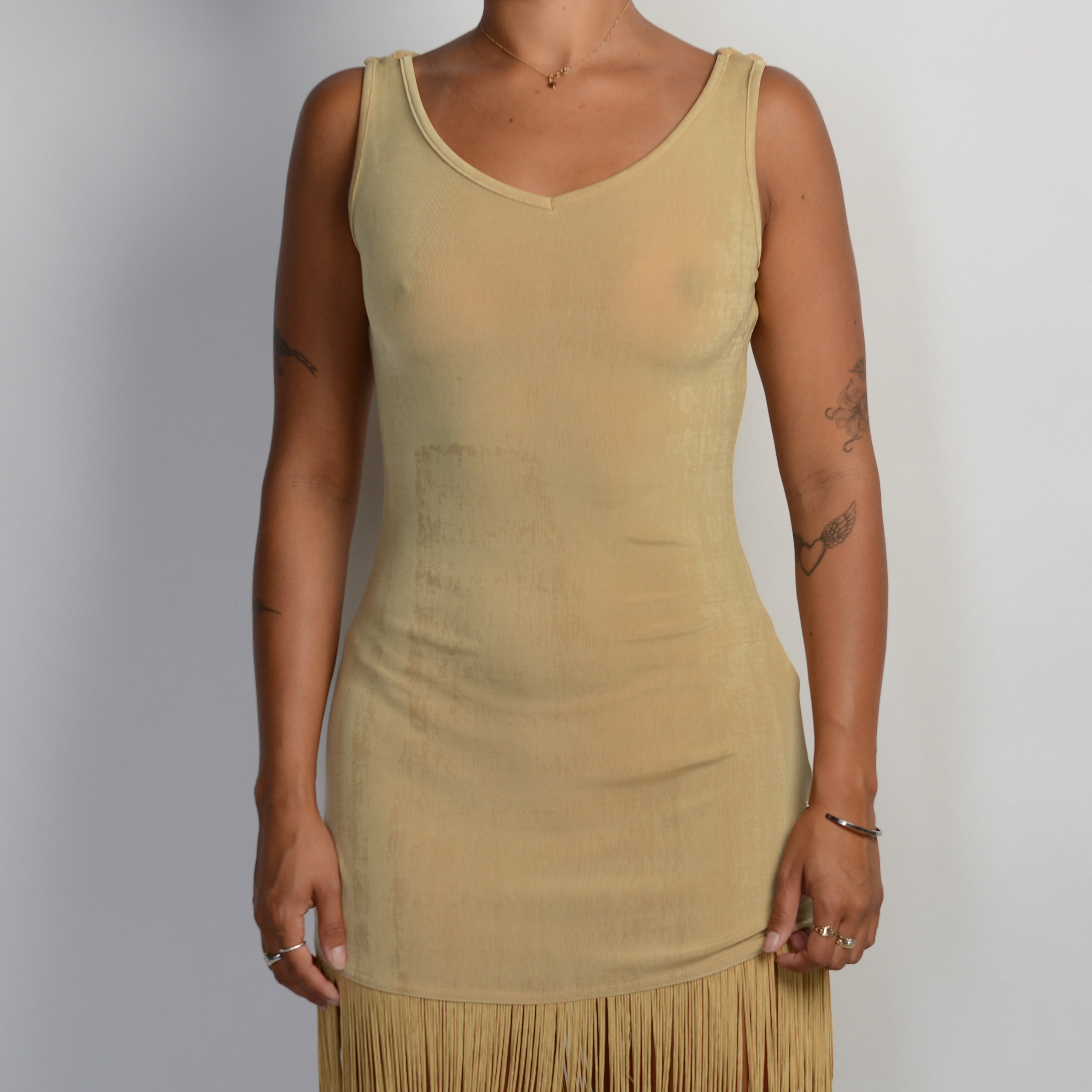 YELLOW TASSLE DRESS