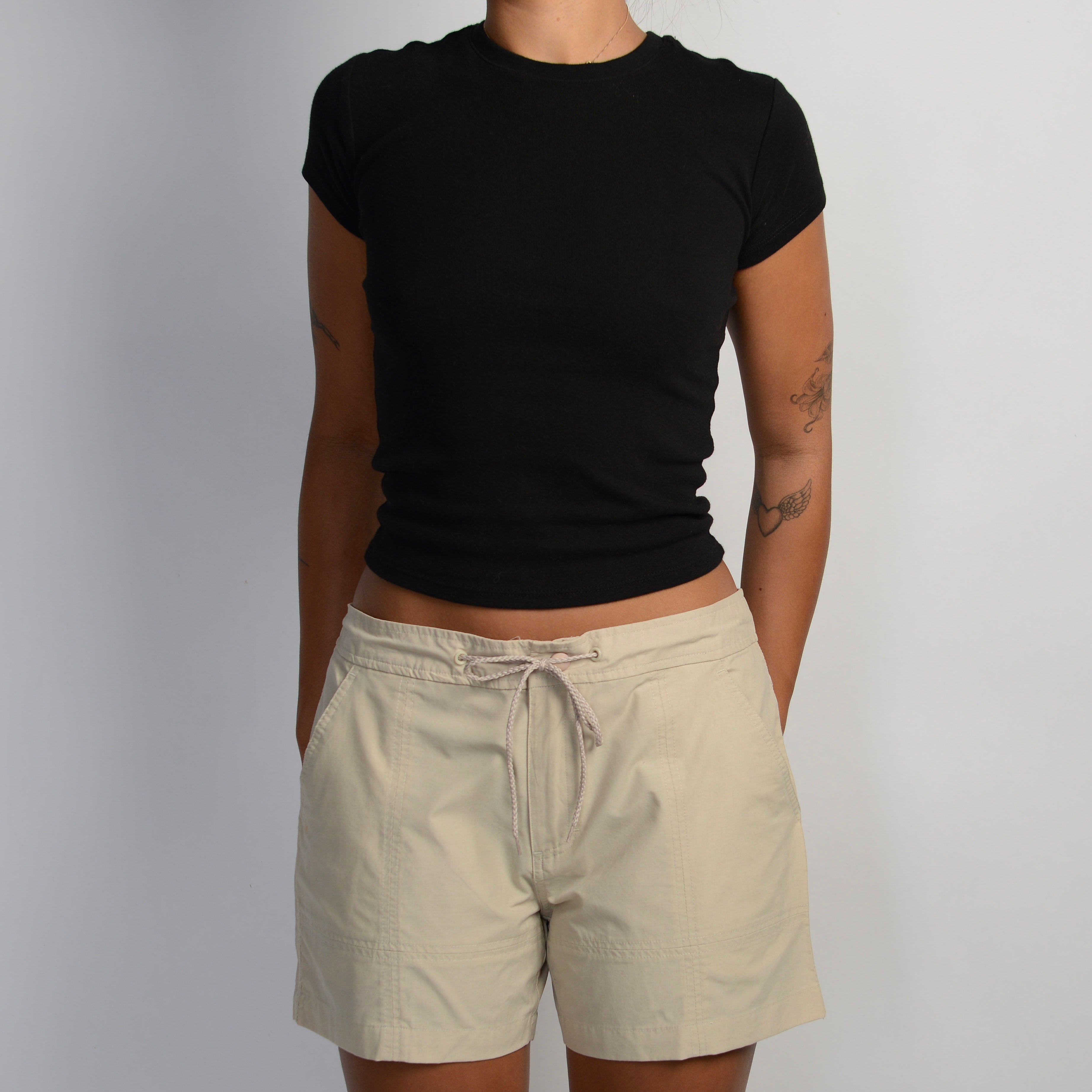 BEIGE NYLON SHORTS