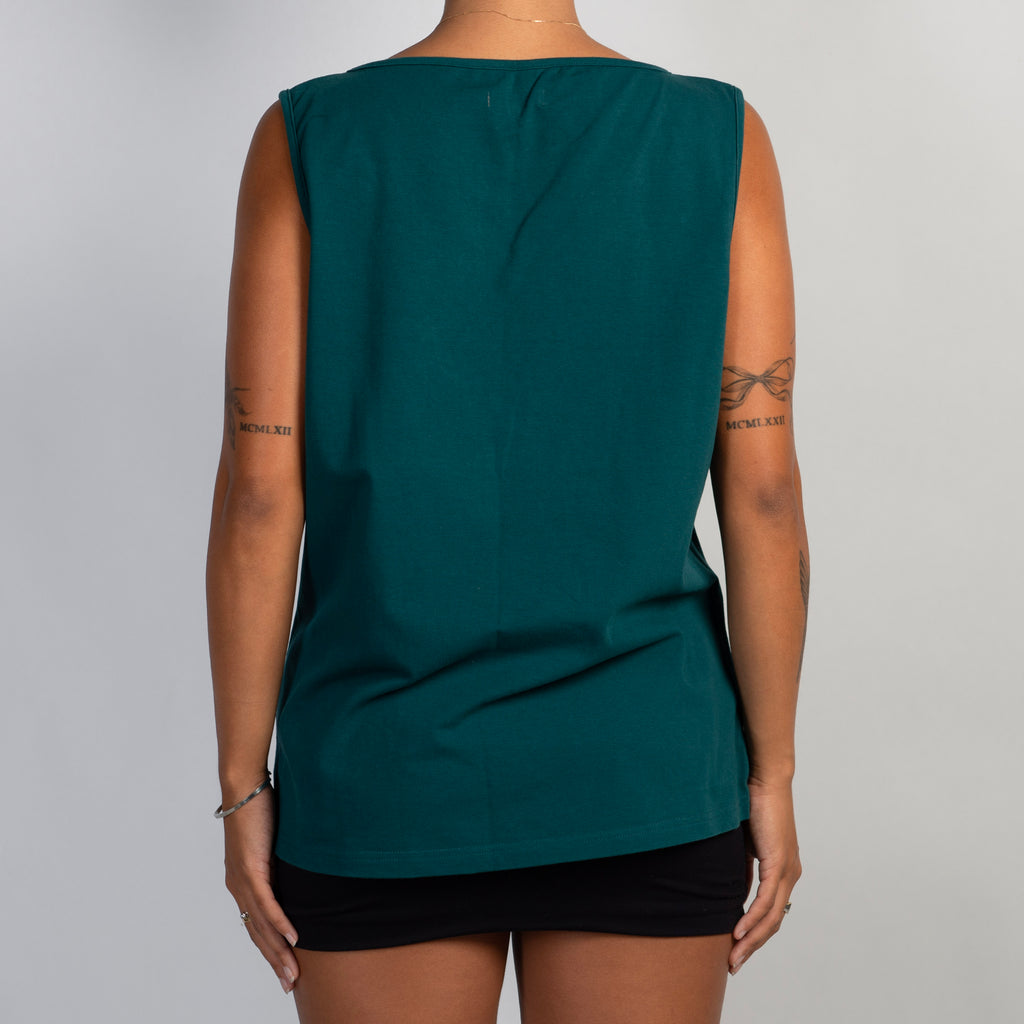 TEAL COTTON TANK TOP