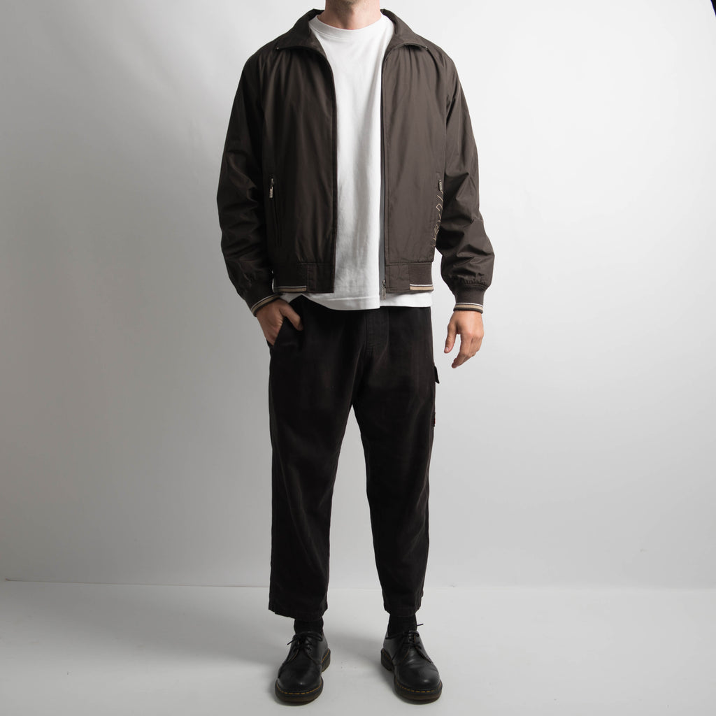 DARK BROWN HARRINGTON JACKET