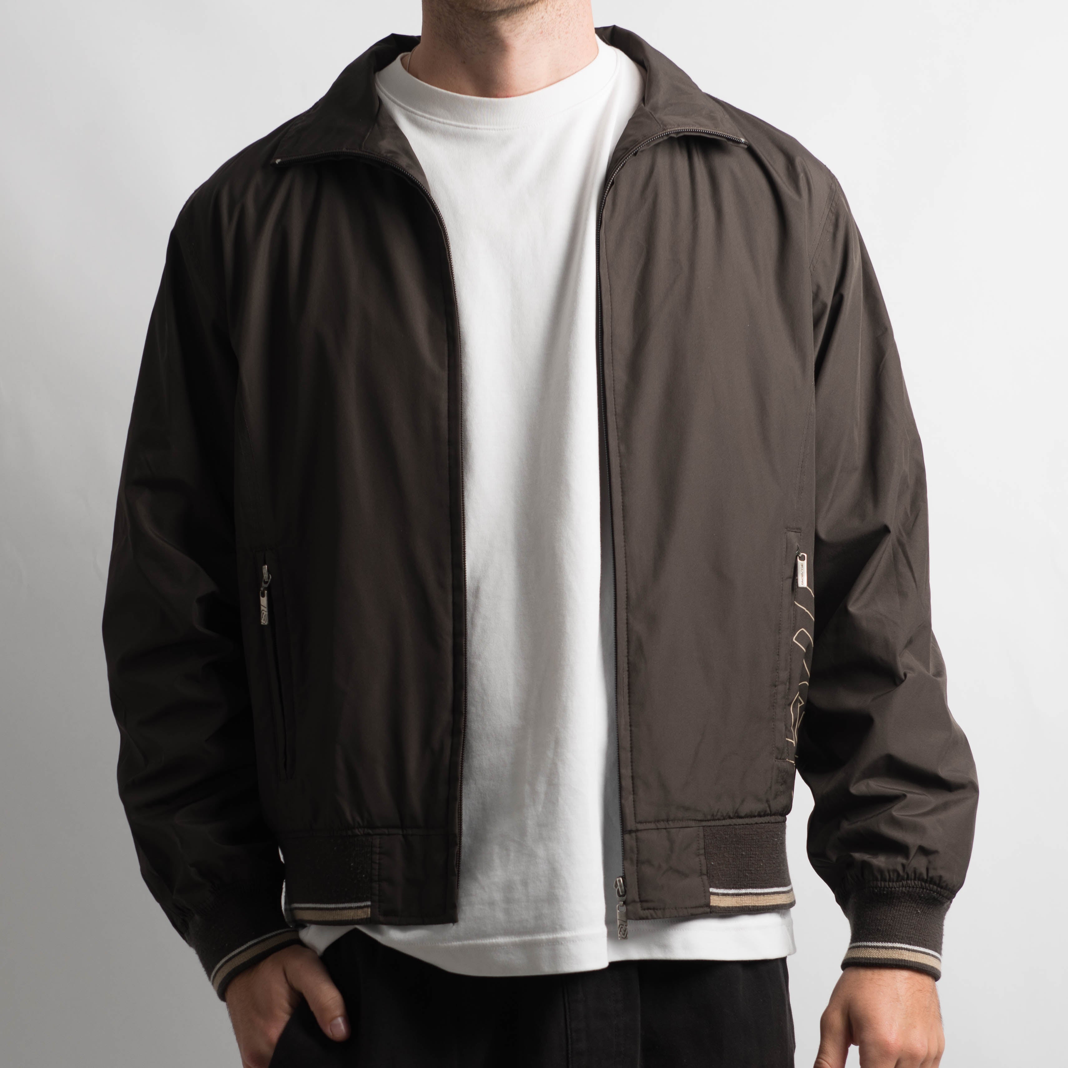 DARK BROWN HARRINGTON JACKET