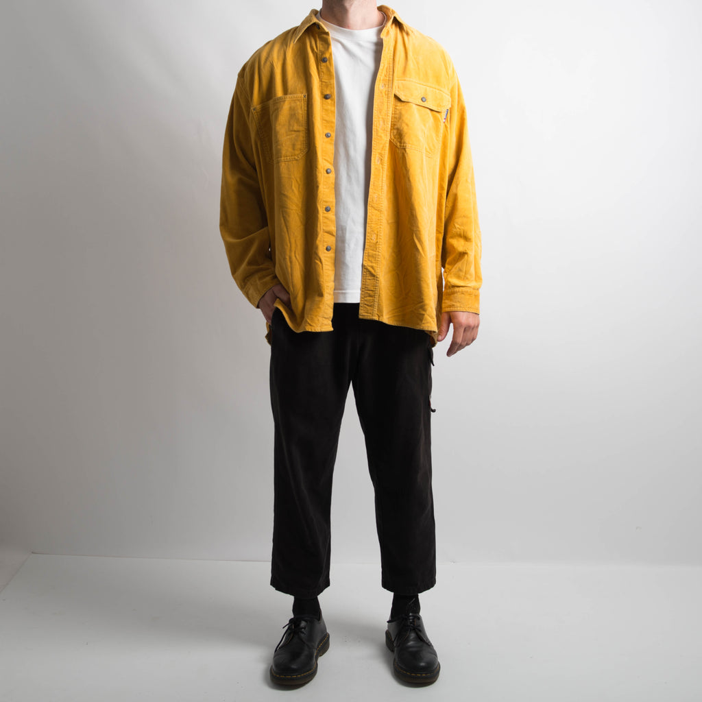 YELLOW LONG SLEEVE BUTTON UP