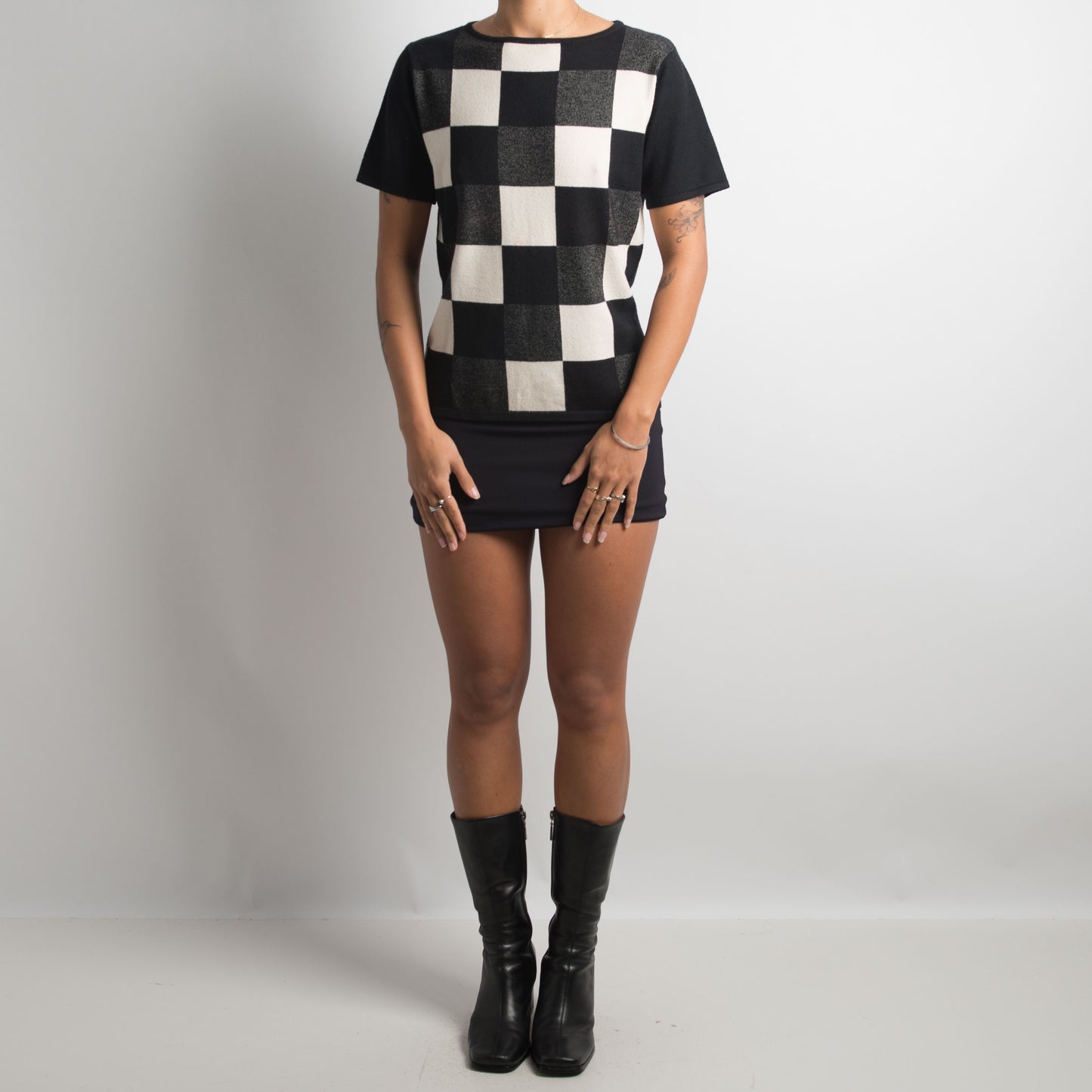 GRID KNIT TSHIRT