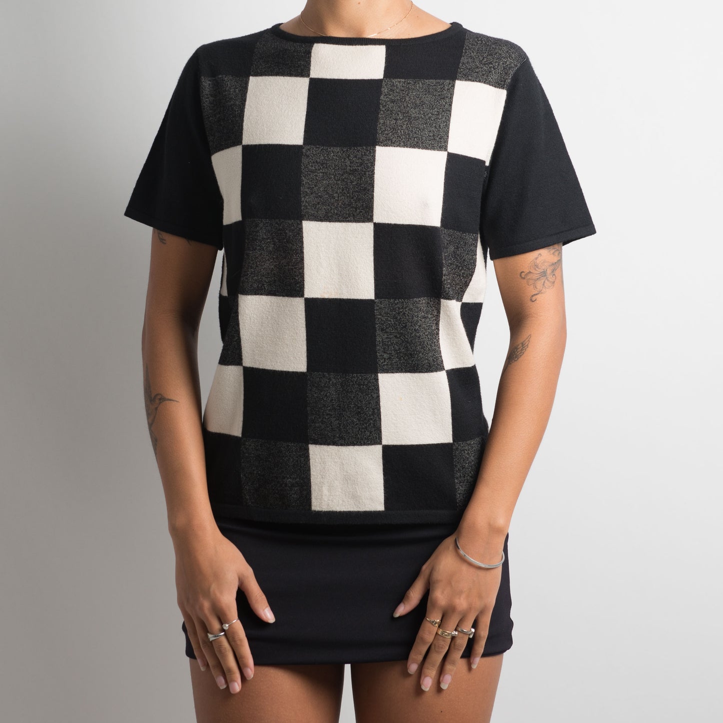 GRID KNIT TSHIRT