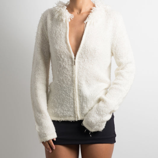 CARDIGAN À POILS DE MOHAIR