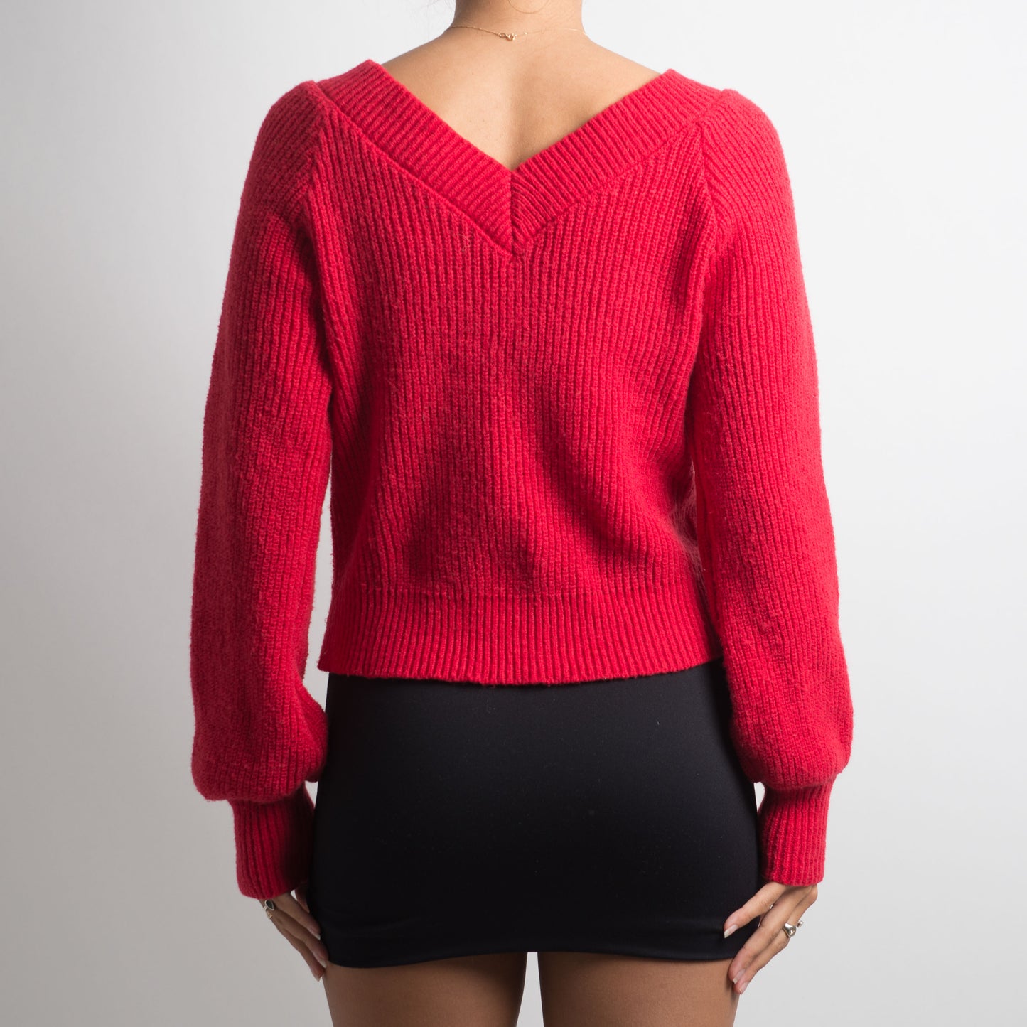 RUBY RED KNIT SWEATER