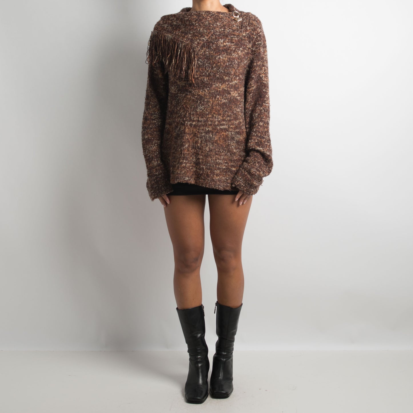 BROWN MARLE KNIT