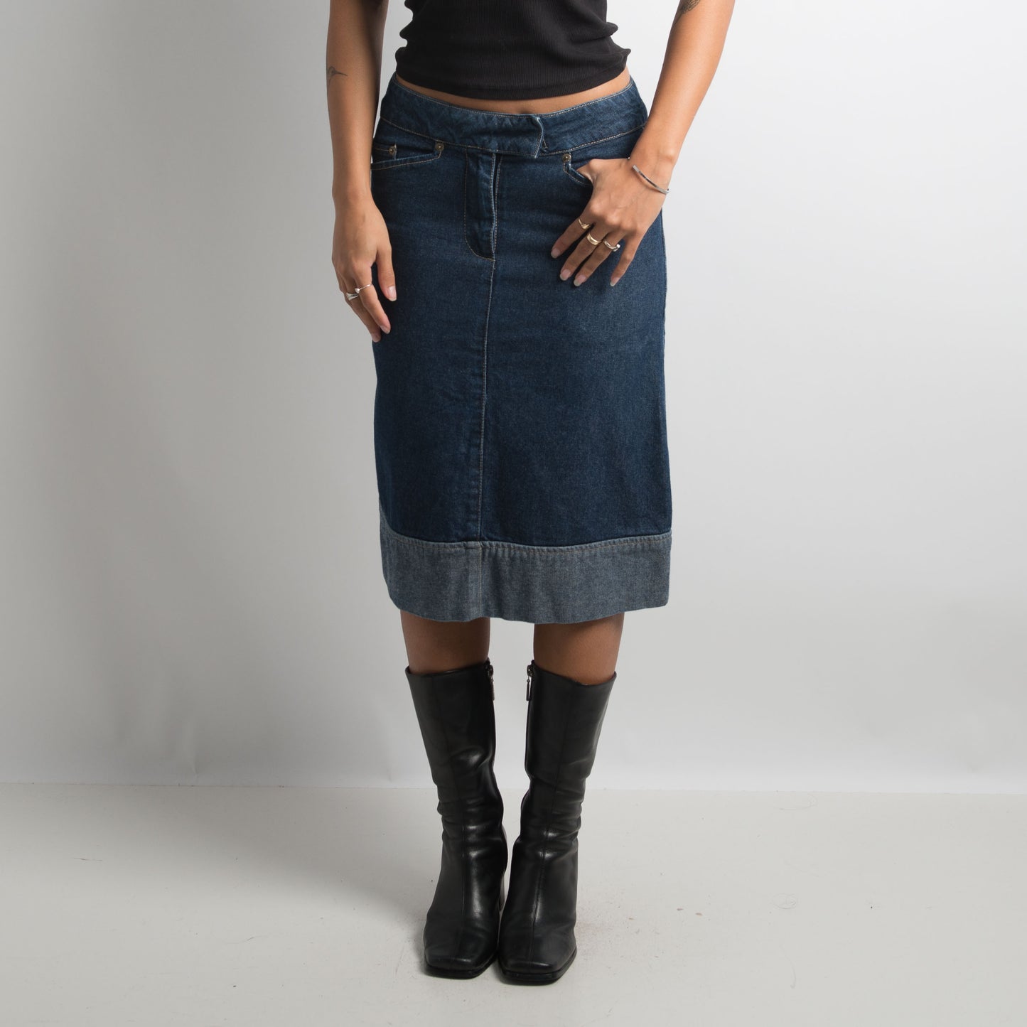 DENIM MIDI SKIRT