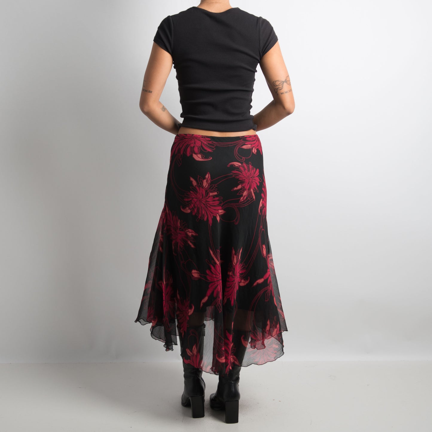 FLORAL MIDI SKIRT