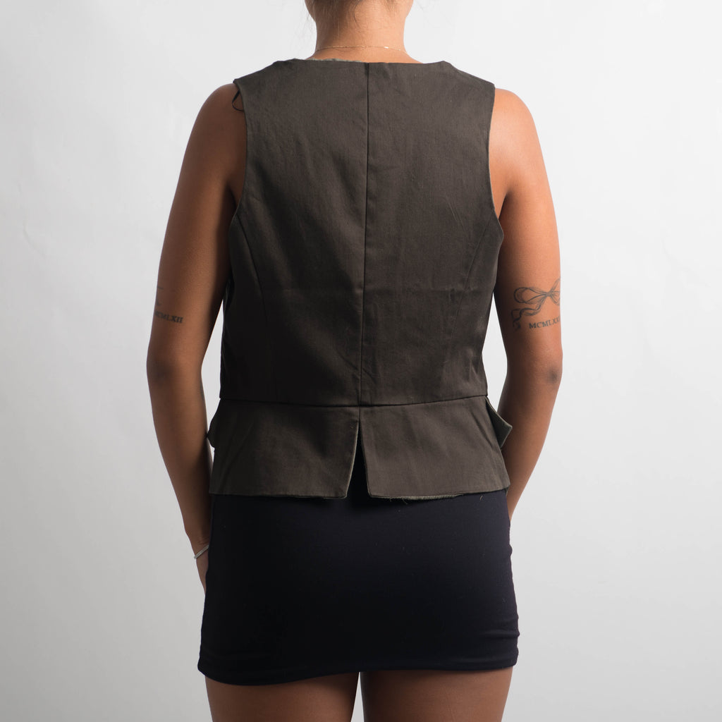 KHAKI BROWN WAISTCOAT VEST