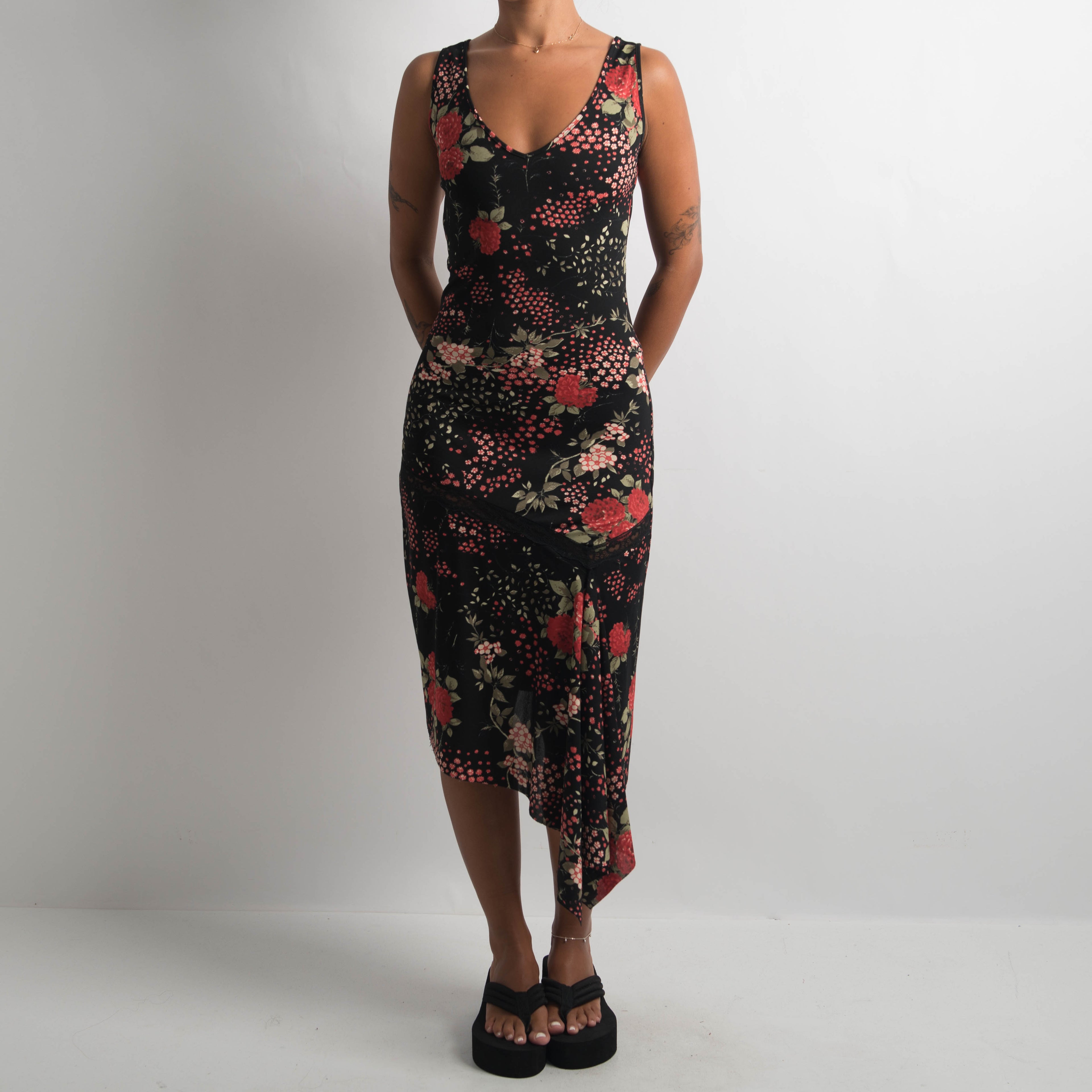 FLORAL MIDI DRESS
