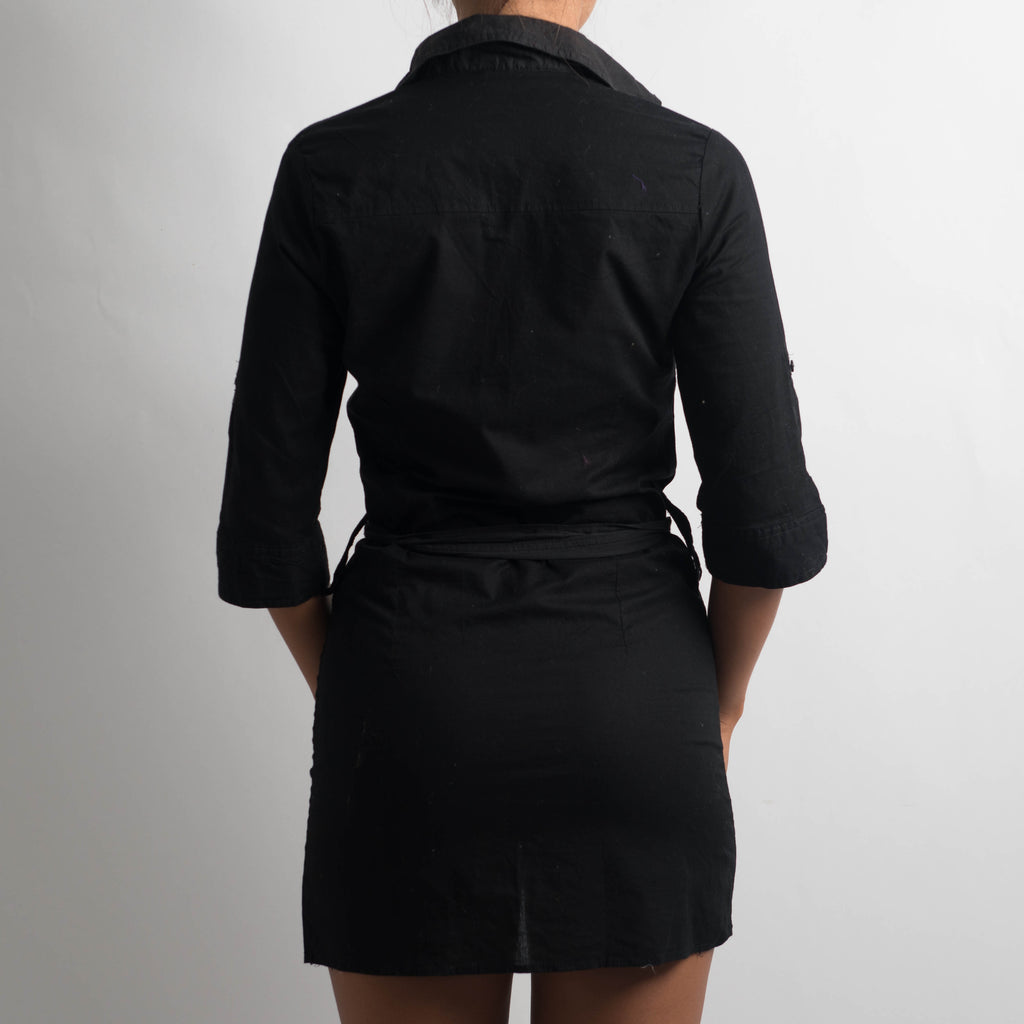 BLACK SHIRT DRESS