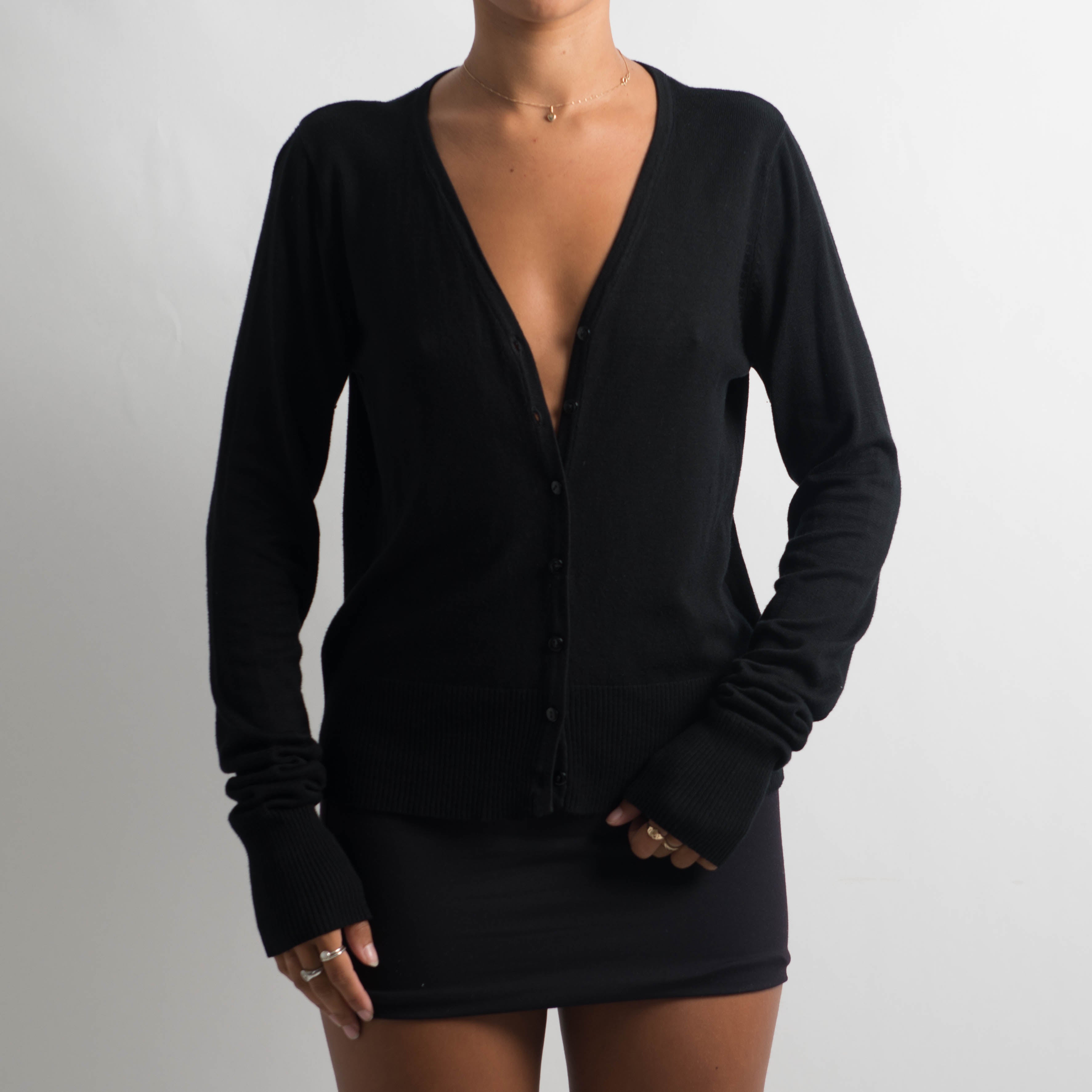 CLASSIC BLACK CARDIGAN