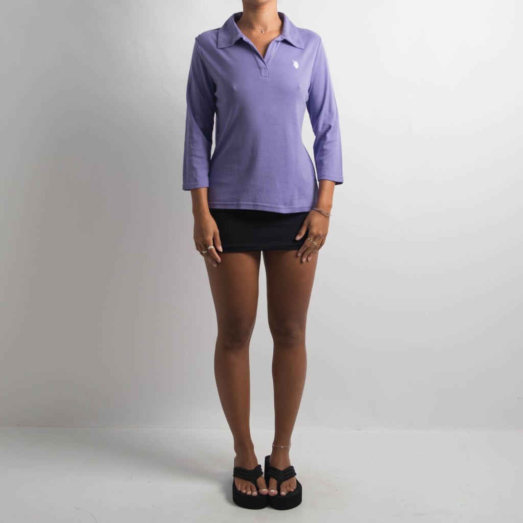 PURPLE COLLARED TOP