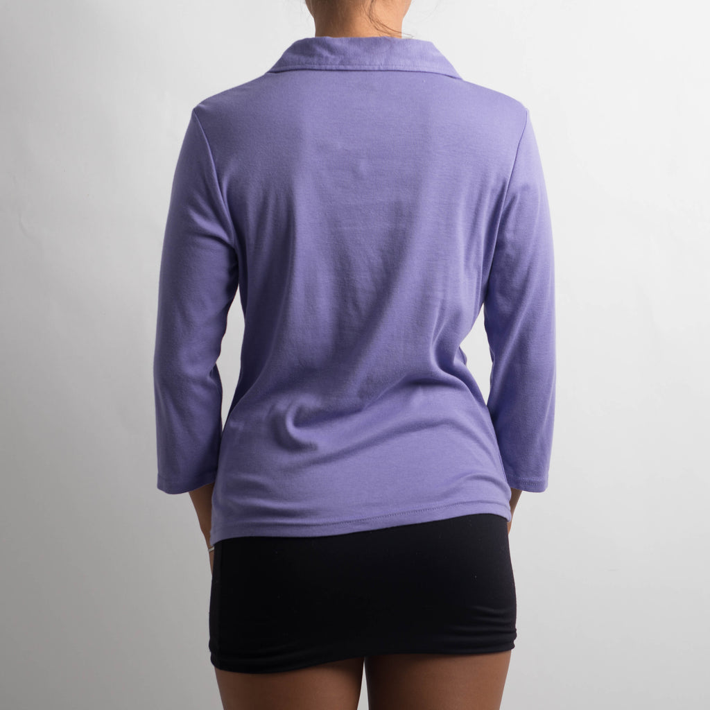 PURPLE COLLARED TOP