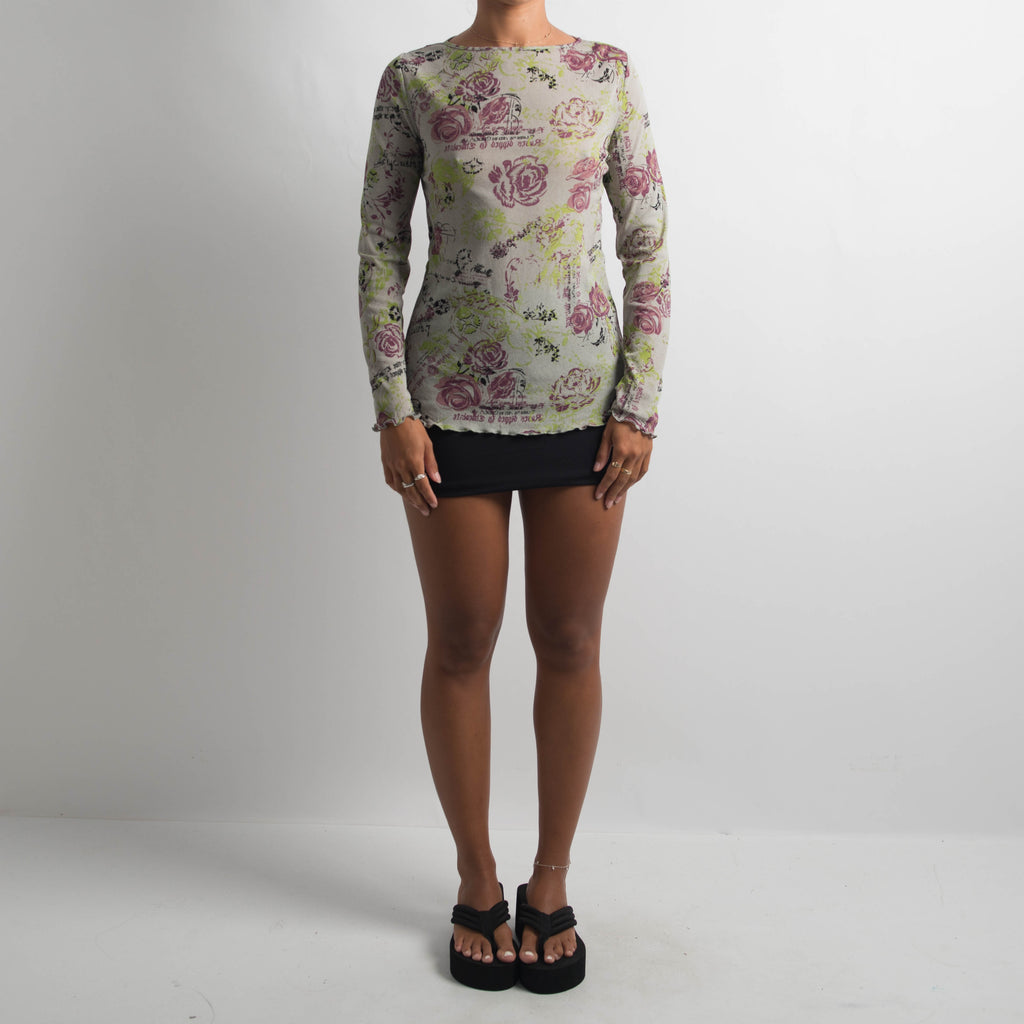 MESH LONG SLEEVE TOP