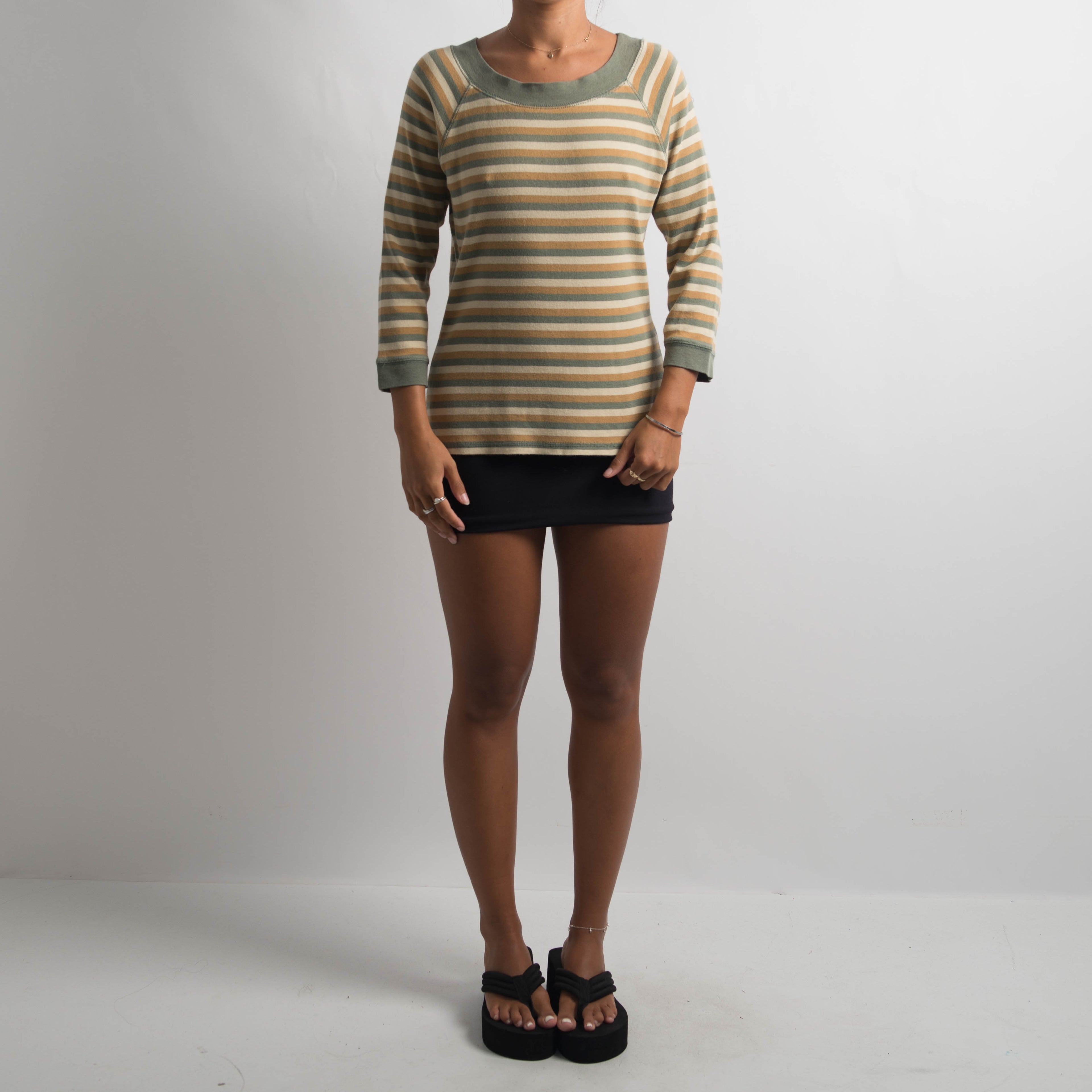 STRIPE 3/4 SLEEVE TOP