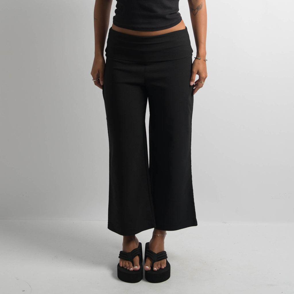 BLACK FOLD OVER PANTS