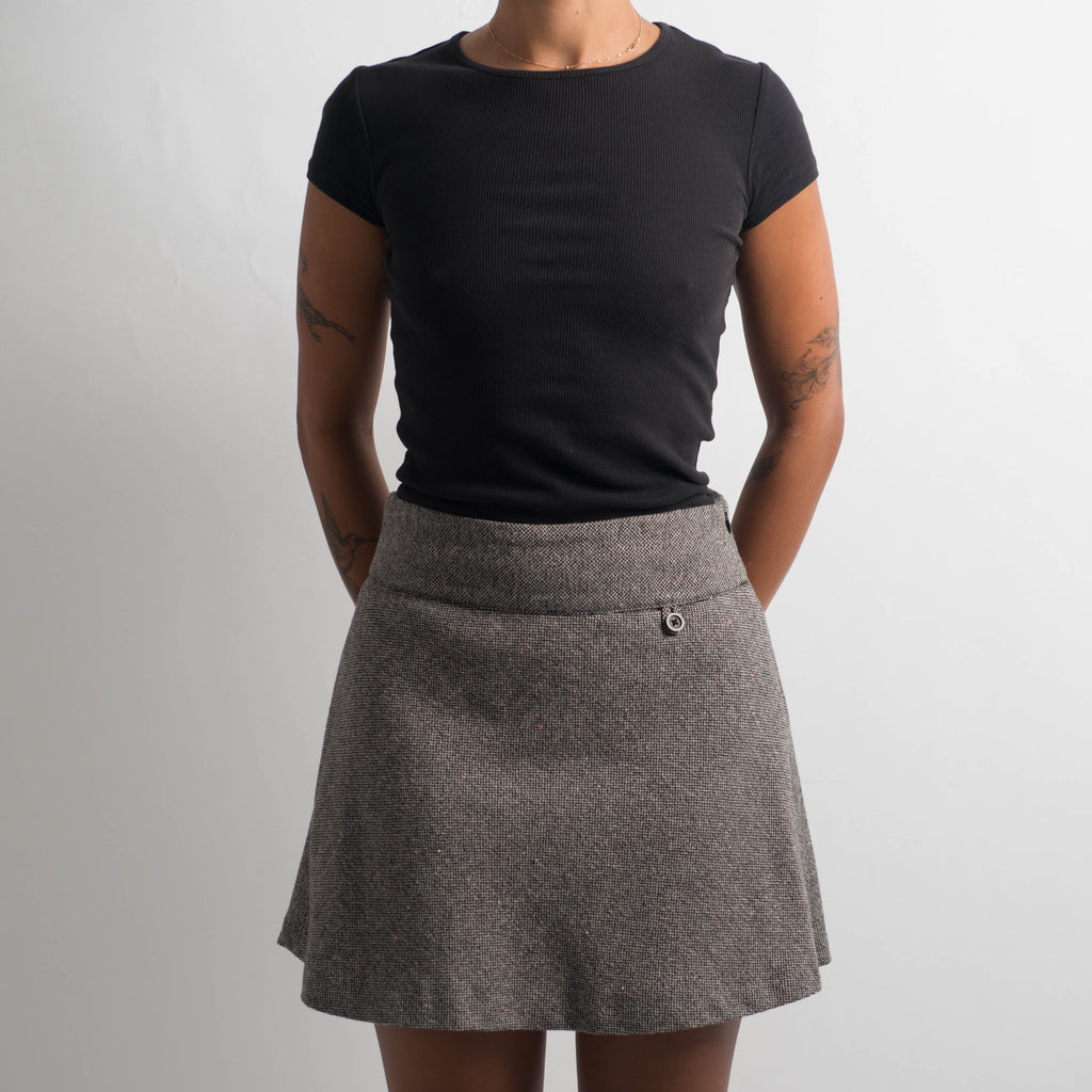 WOOL A LINE MINI SKIRT