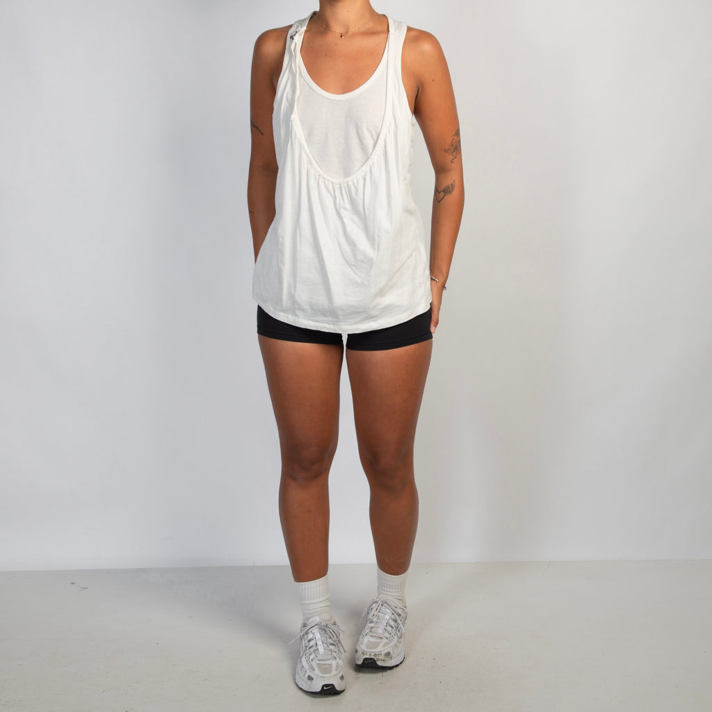 WHITE LAYERED TANK TOP