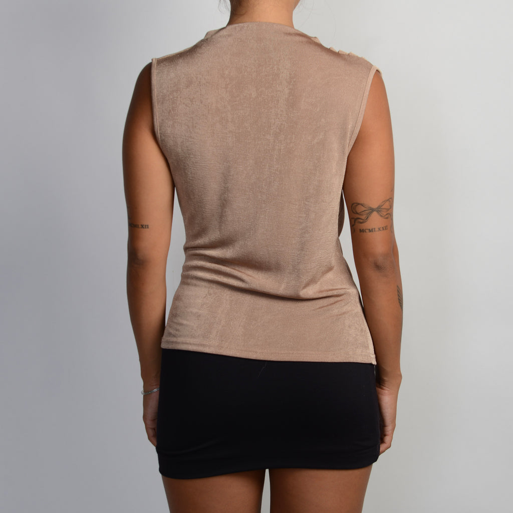 BRONZE PLEATED TOP