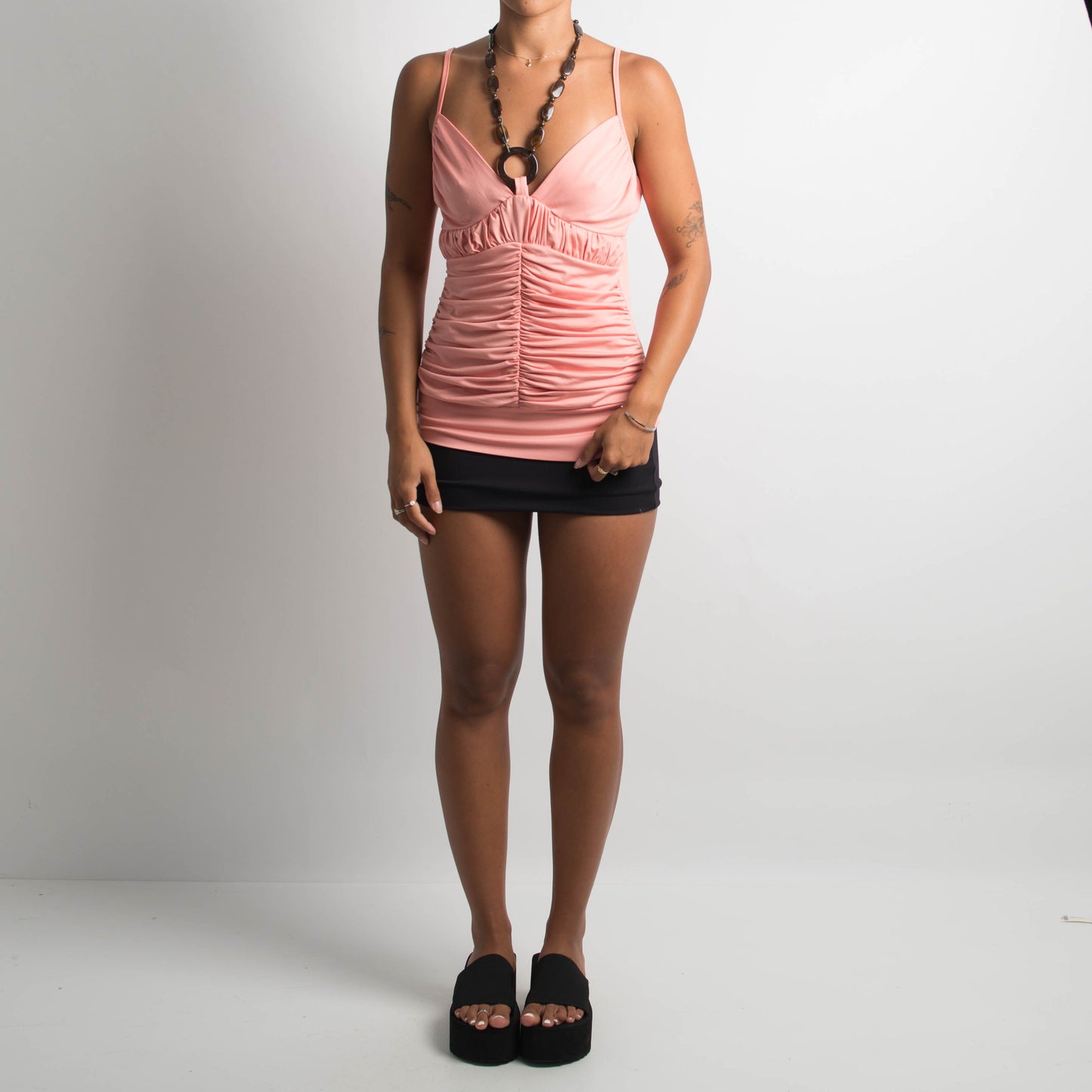 PINK RUCHED CAMISOLE