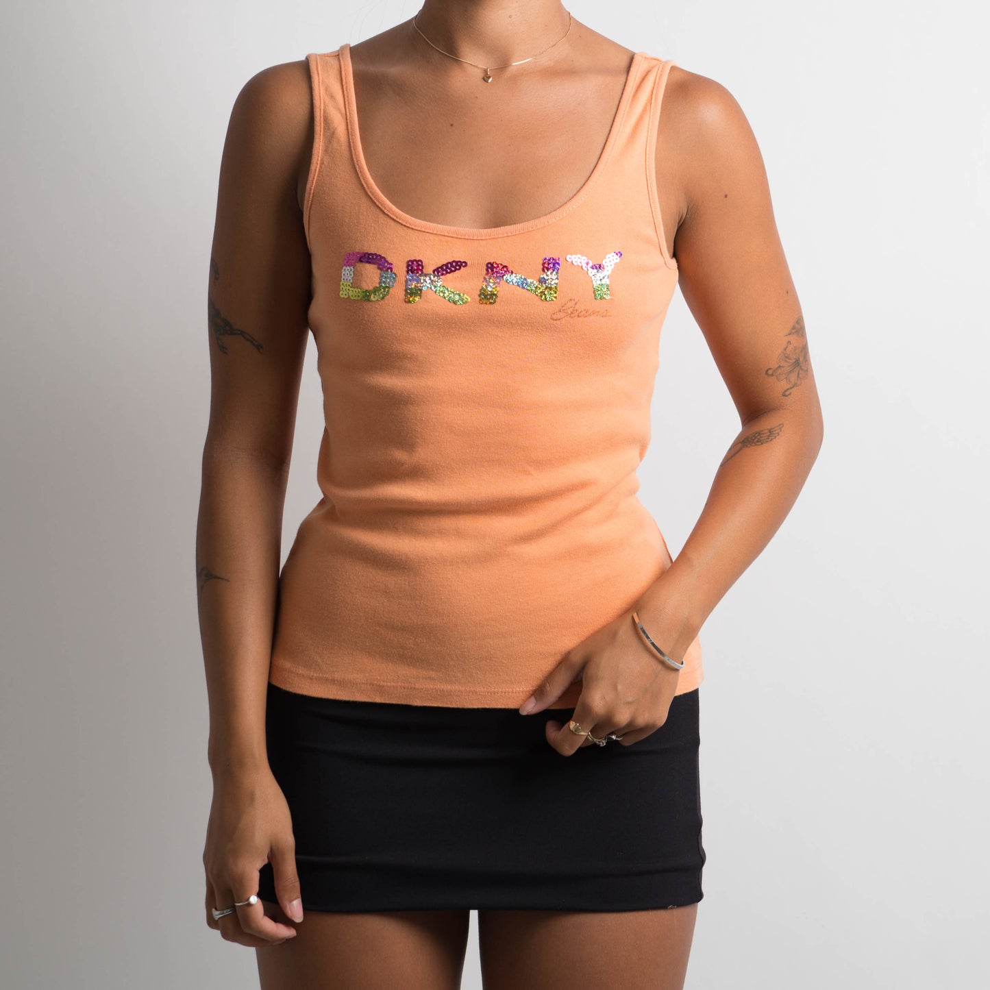 ORANGE DKNY TANK TOP