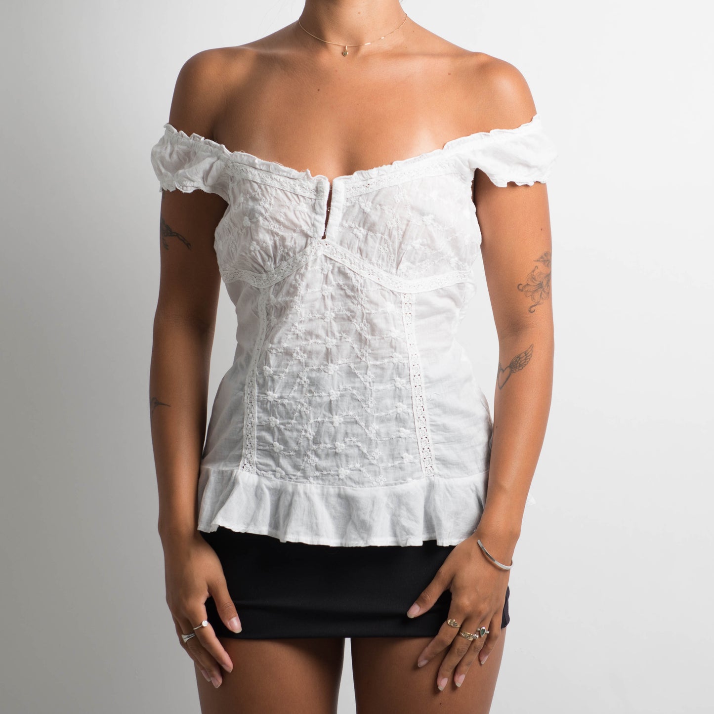 WHITE PRAIRIE COTTON TOP