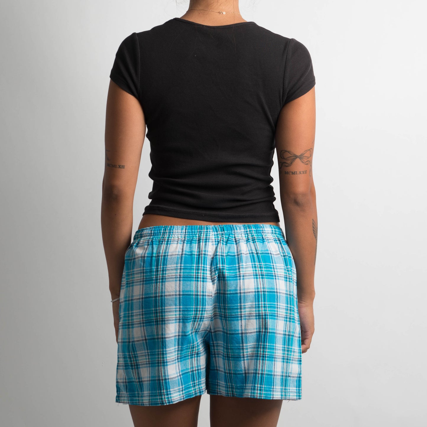 BLUE PLAID SHORTS