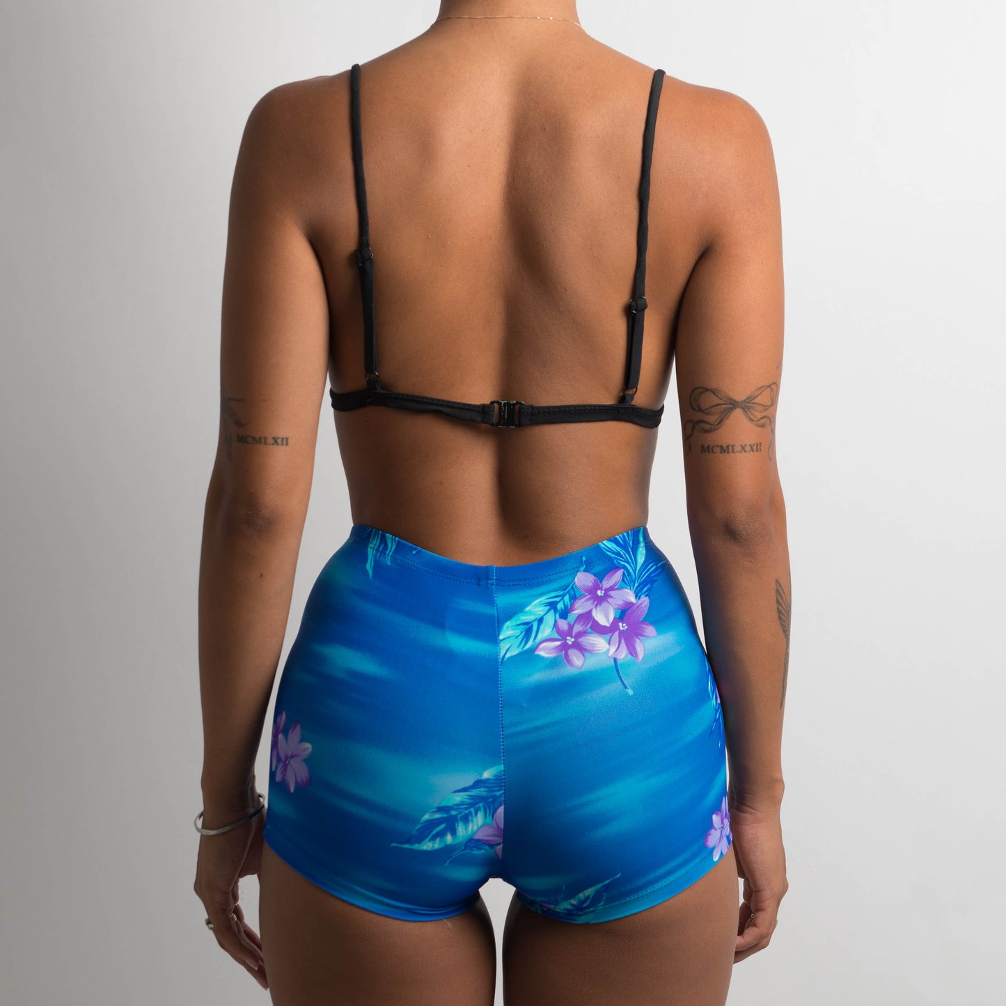 BLUE FLORAL SWIM SHORTS