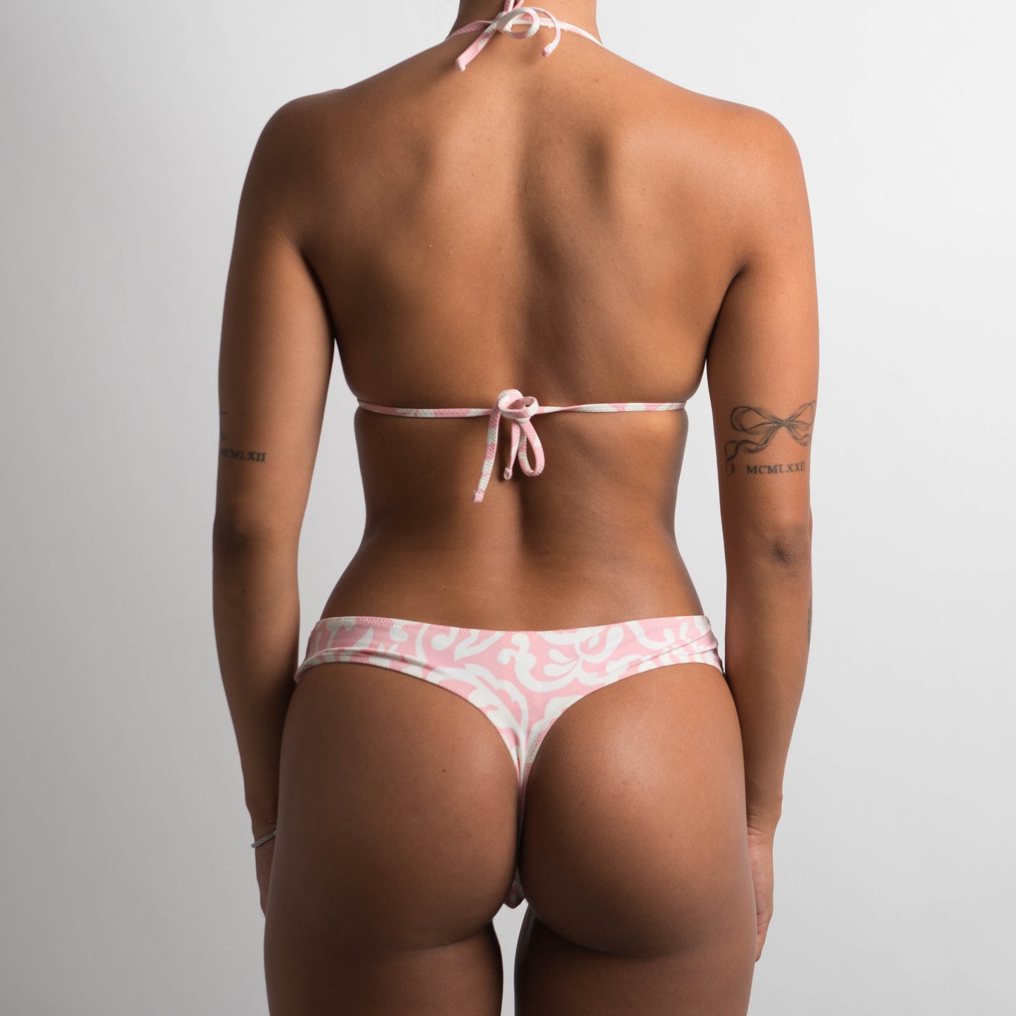 PINK PATTERNED STRING BIKINI