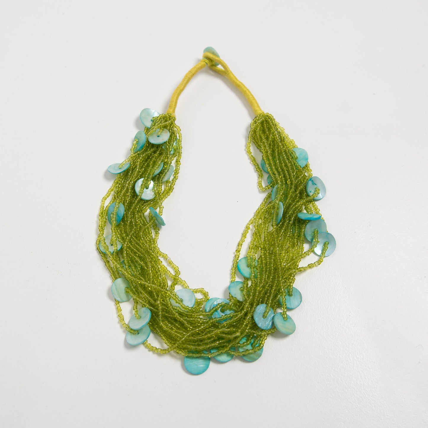 GREEN BEADED NECKLACE