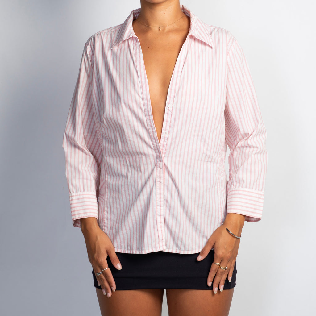 STRIPE 3/4 SLEEVE BLOUSE