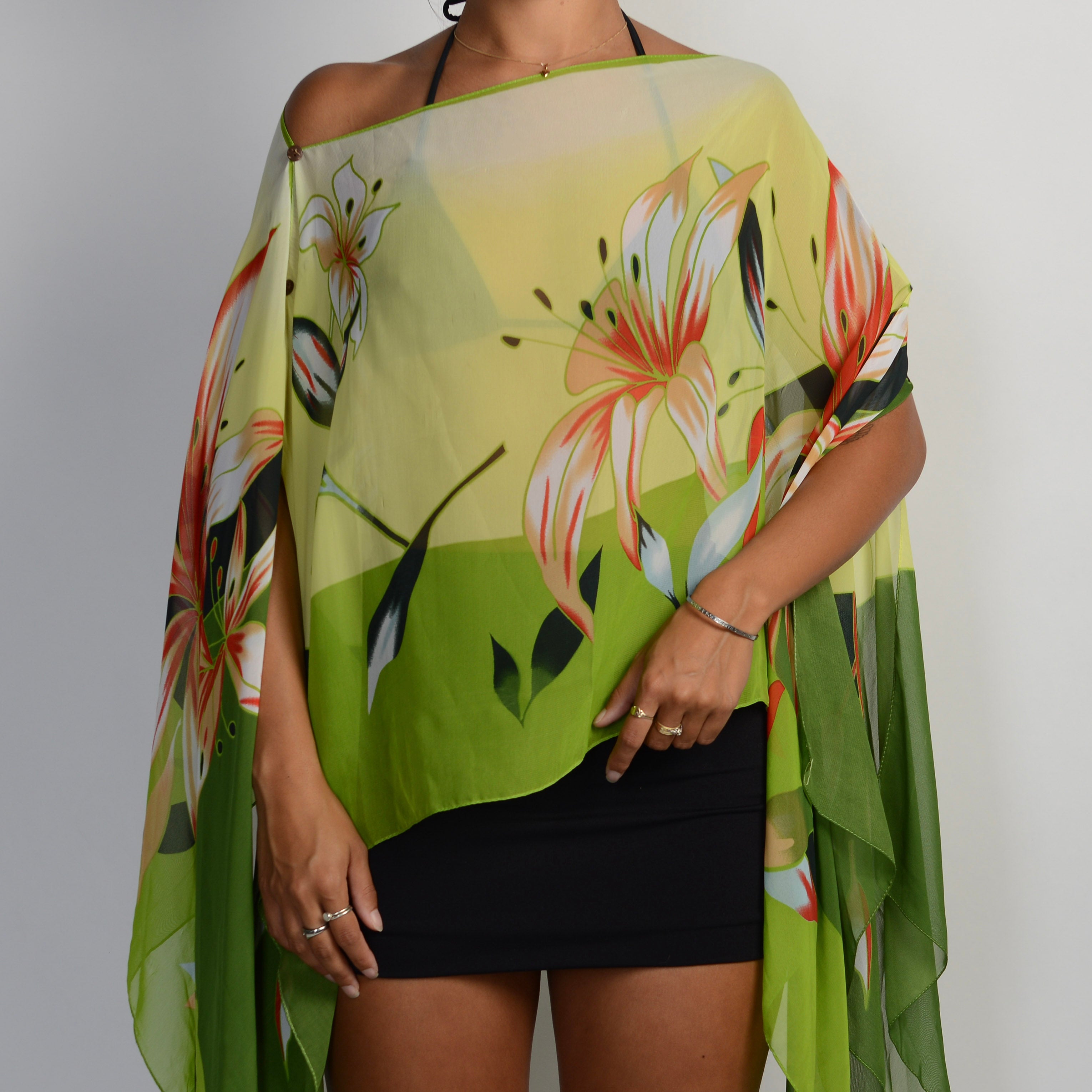 GREEN MULTI WEAR SCARF