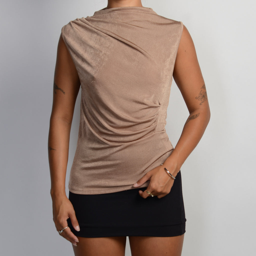 BRONZE PLEATED TOP