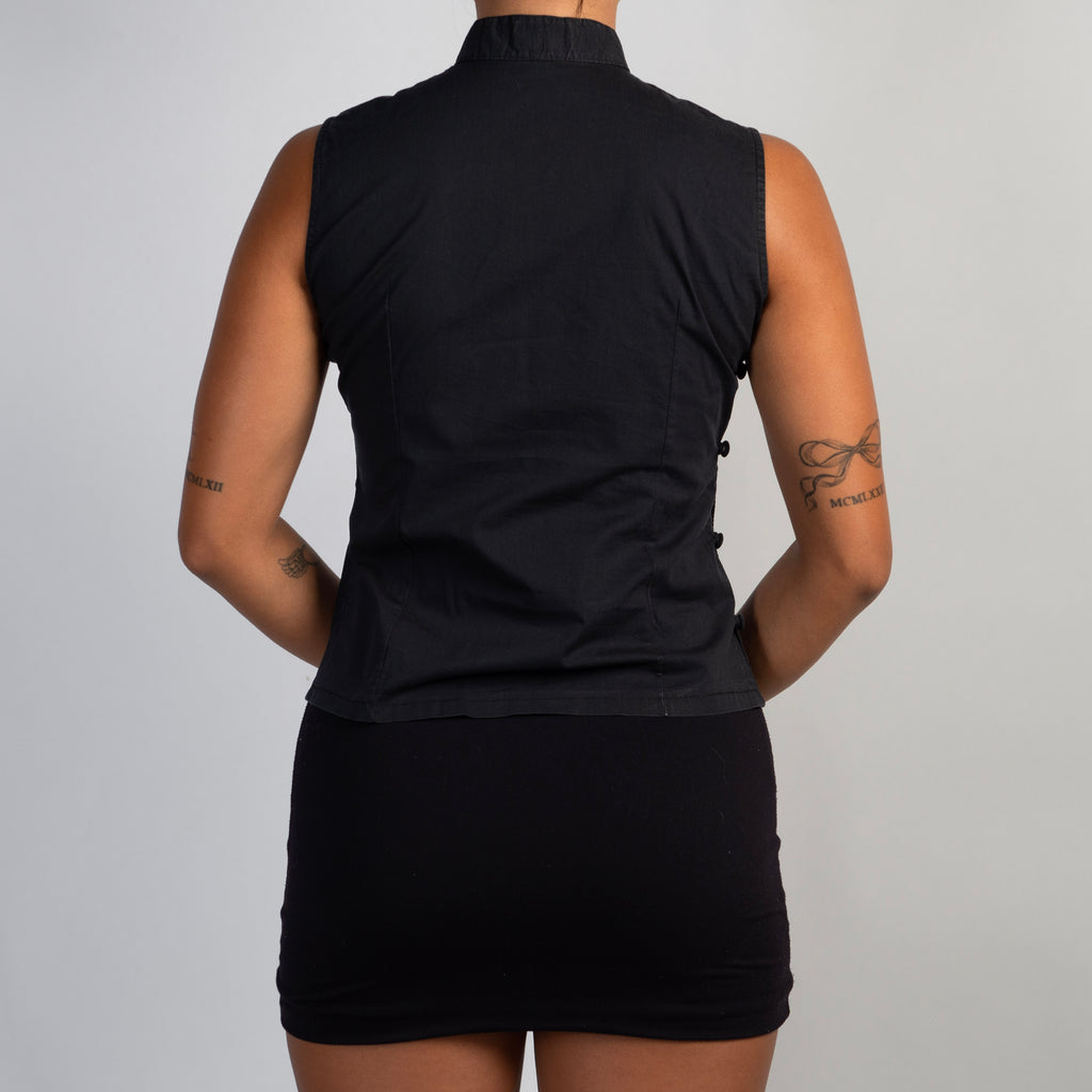 BLACK QIPAO TOP