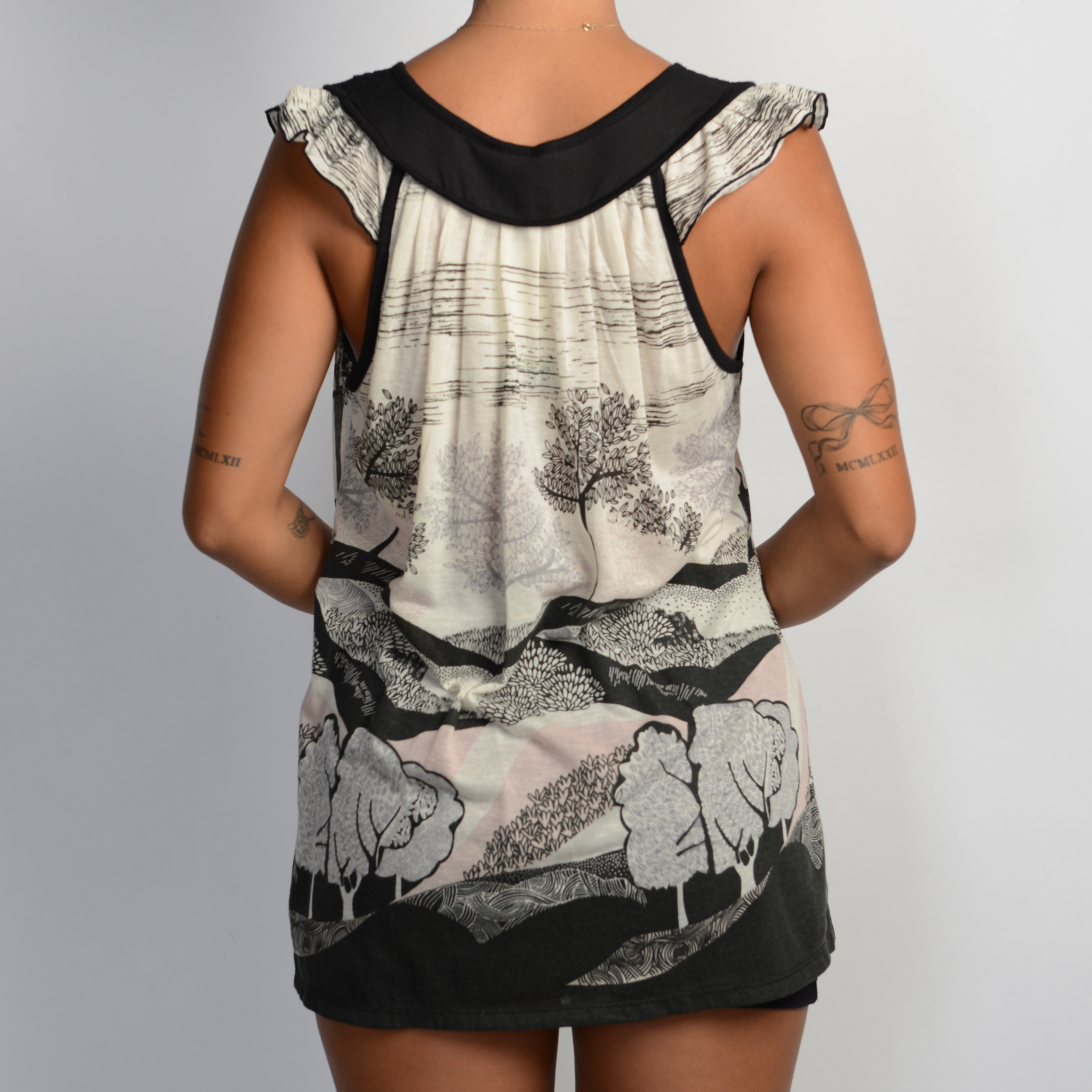 PATTERN BABYDOLL TOP