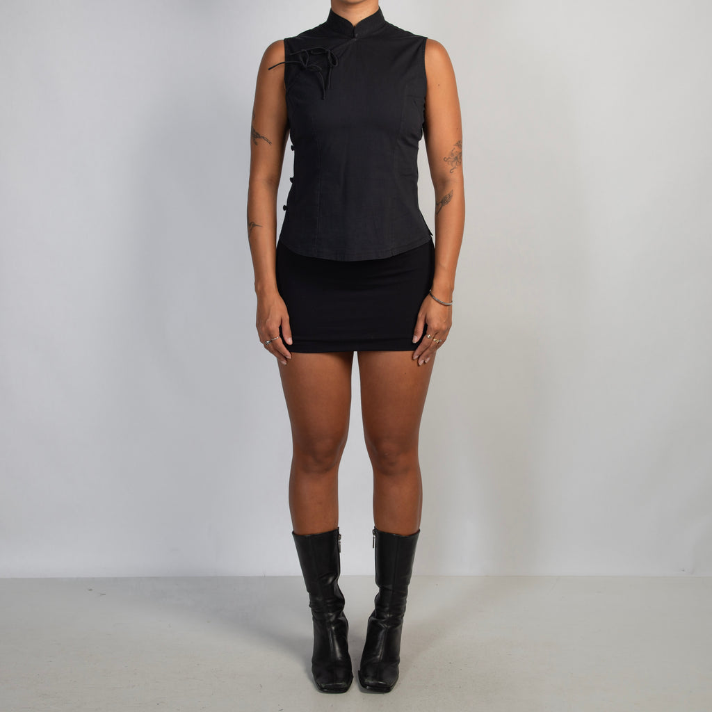 BLACK QIPAO TOP